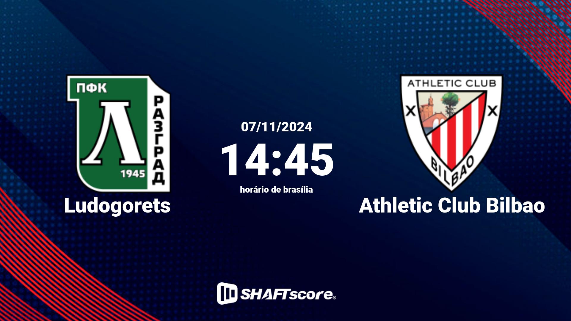 Estatísticas do jogo Ludogorets vs Athletic Club Bilbao 07.11 14:45