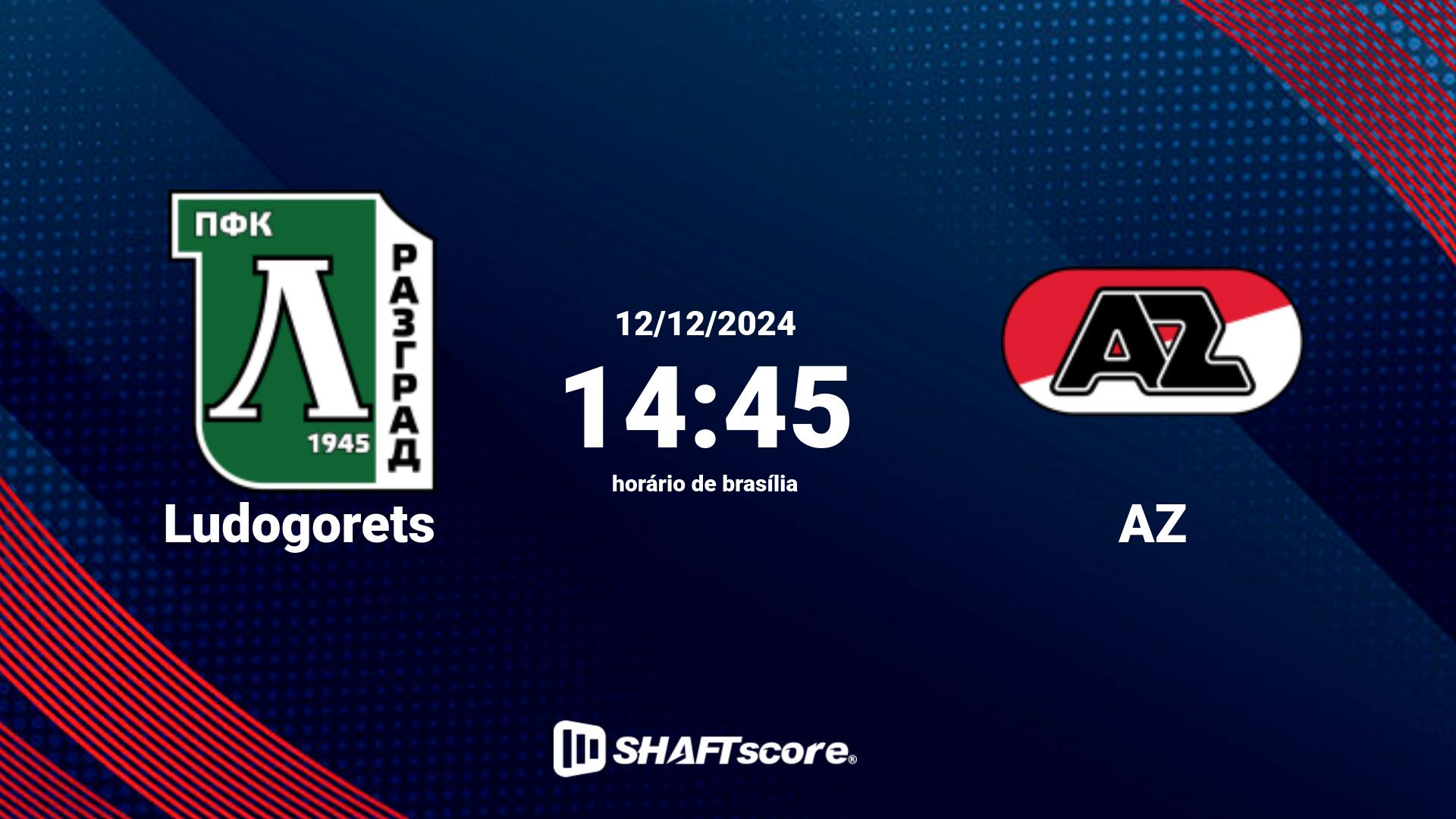 Estatísticas do jogo Ludogorets vs AZ 12.12 14:45