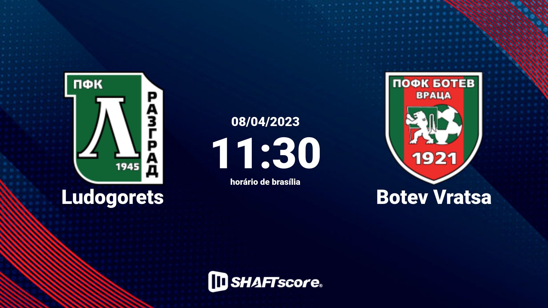 Estatísticas do jogo Ludogorets vs Botev Vratsa 08.04 11:30