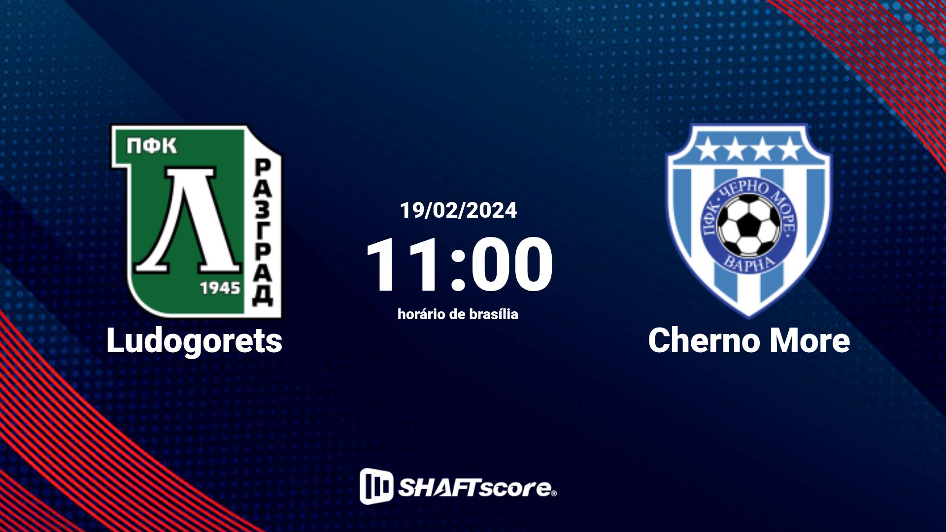 Estatísticas do jogo Ludogorets vs Cherno More 19.02 11:00