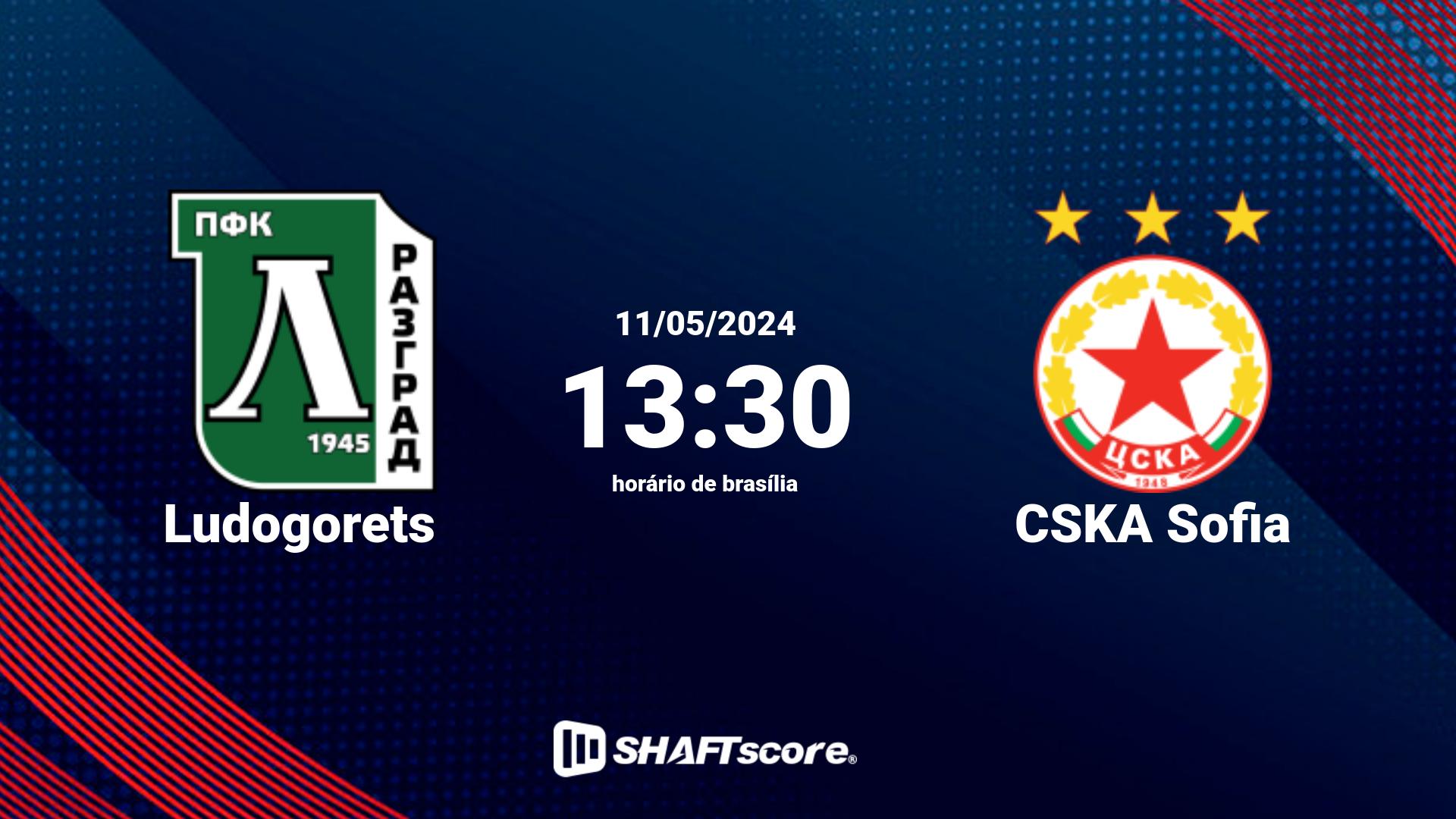 Estatísticas do jogo Ludogorets vs CSKA Sofia 11.05 13:30