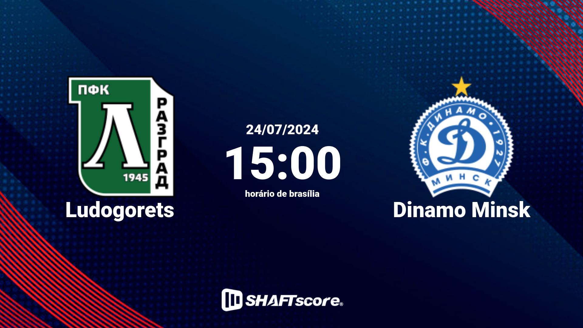 Estatísticas do jogo Ludogorets vs Dinamo Minsk 24.07 15:00