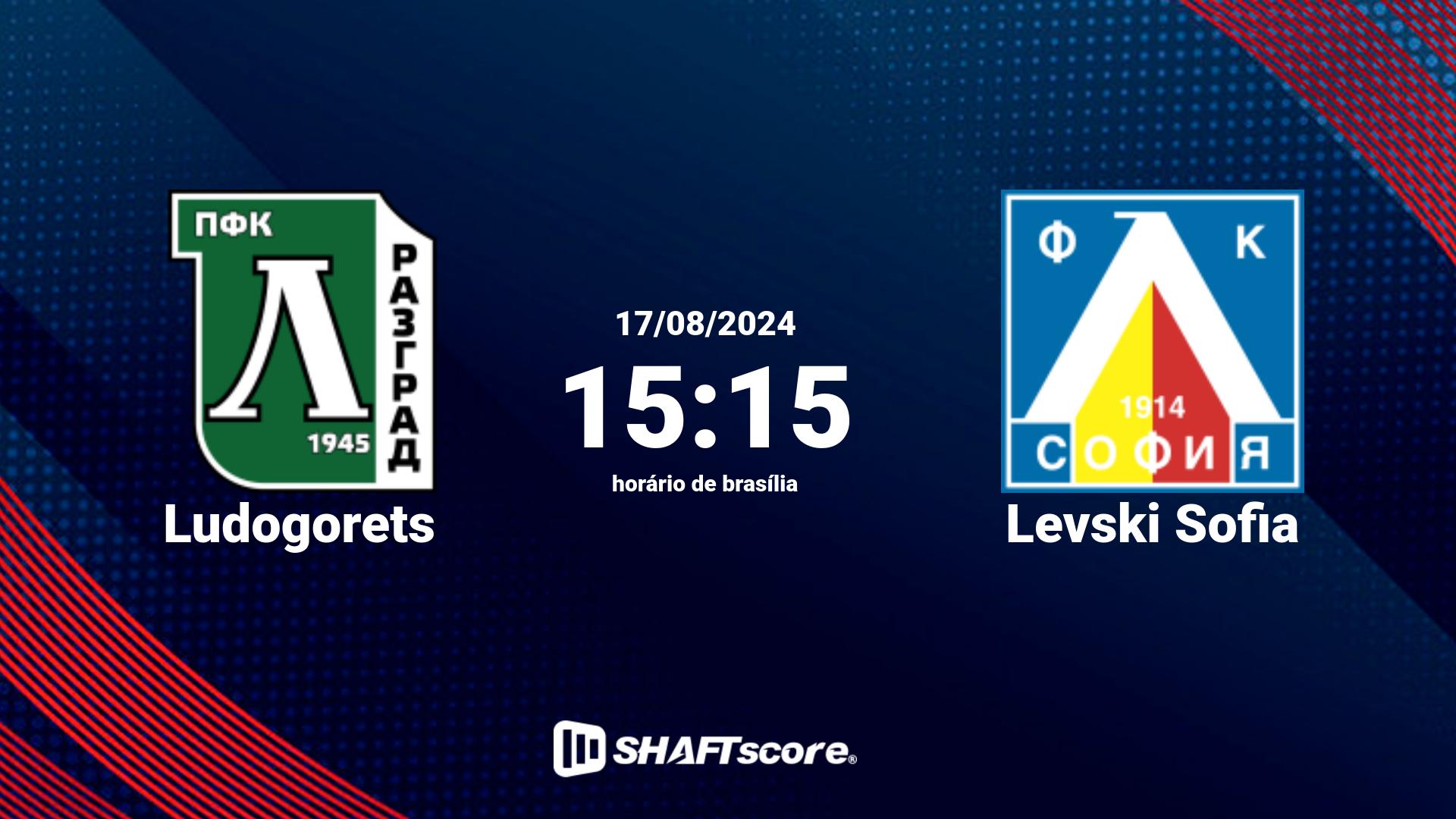 Estatísticas do jogo Ludogorets vs Levski Sofia 17.08 15:15