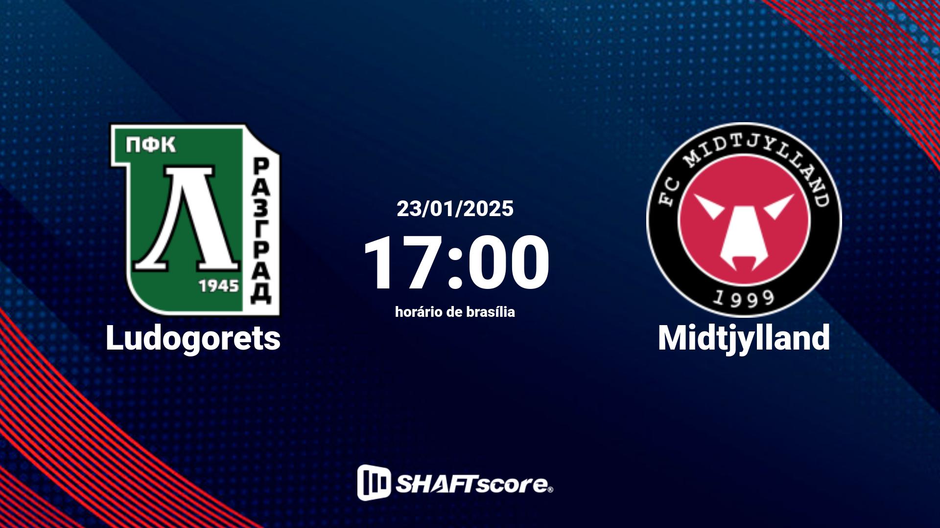 Estatísticas do jogo Ludogorets vs Midtjylland 23.01 17:00