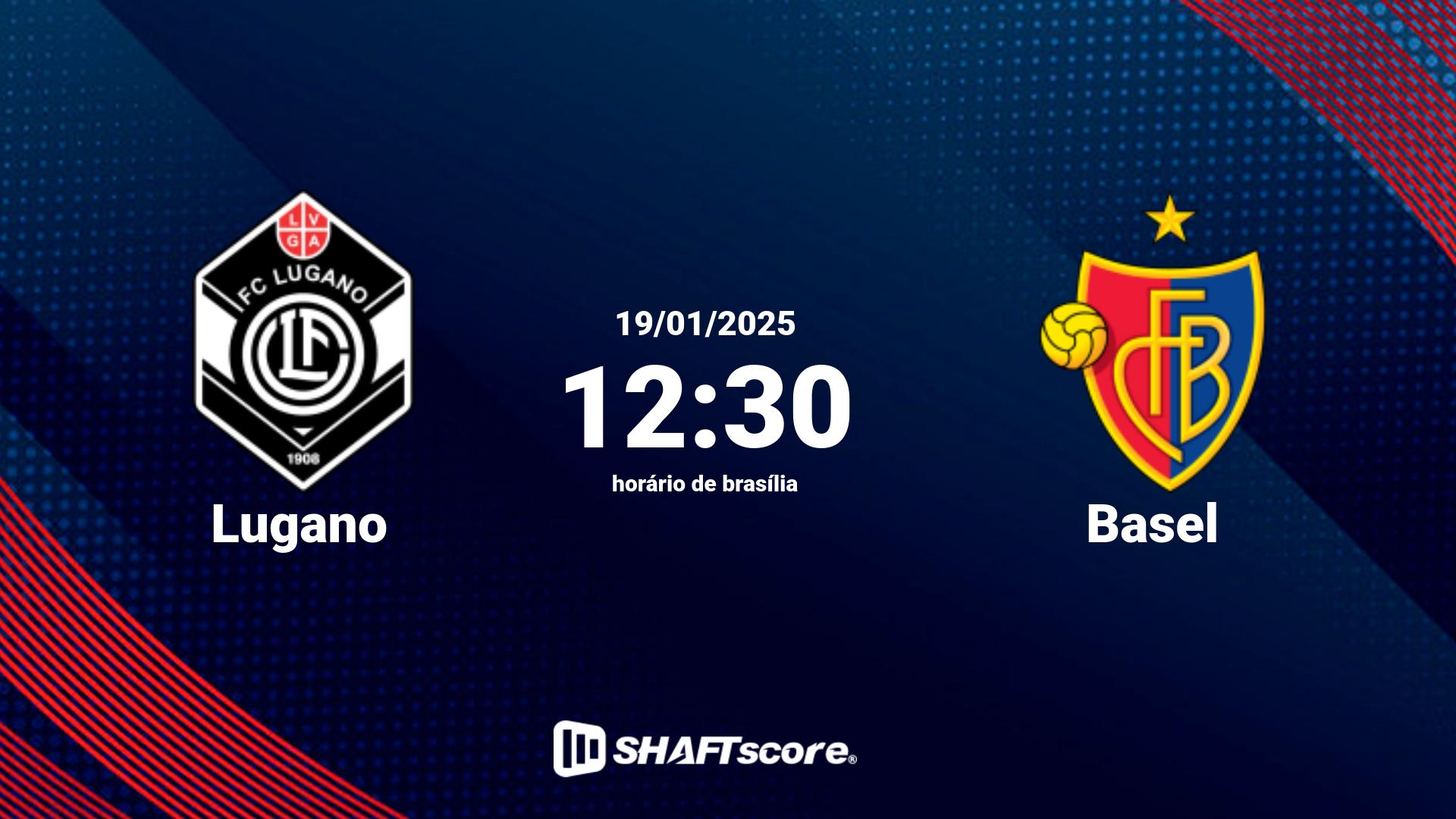 Estatísticas do jogo Lugano vs Basel 19.01 12:30