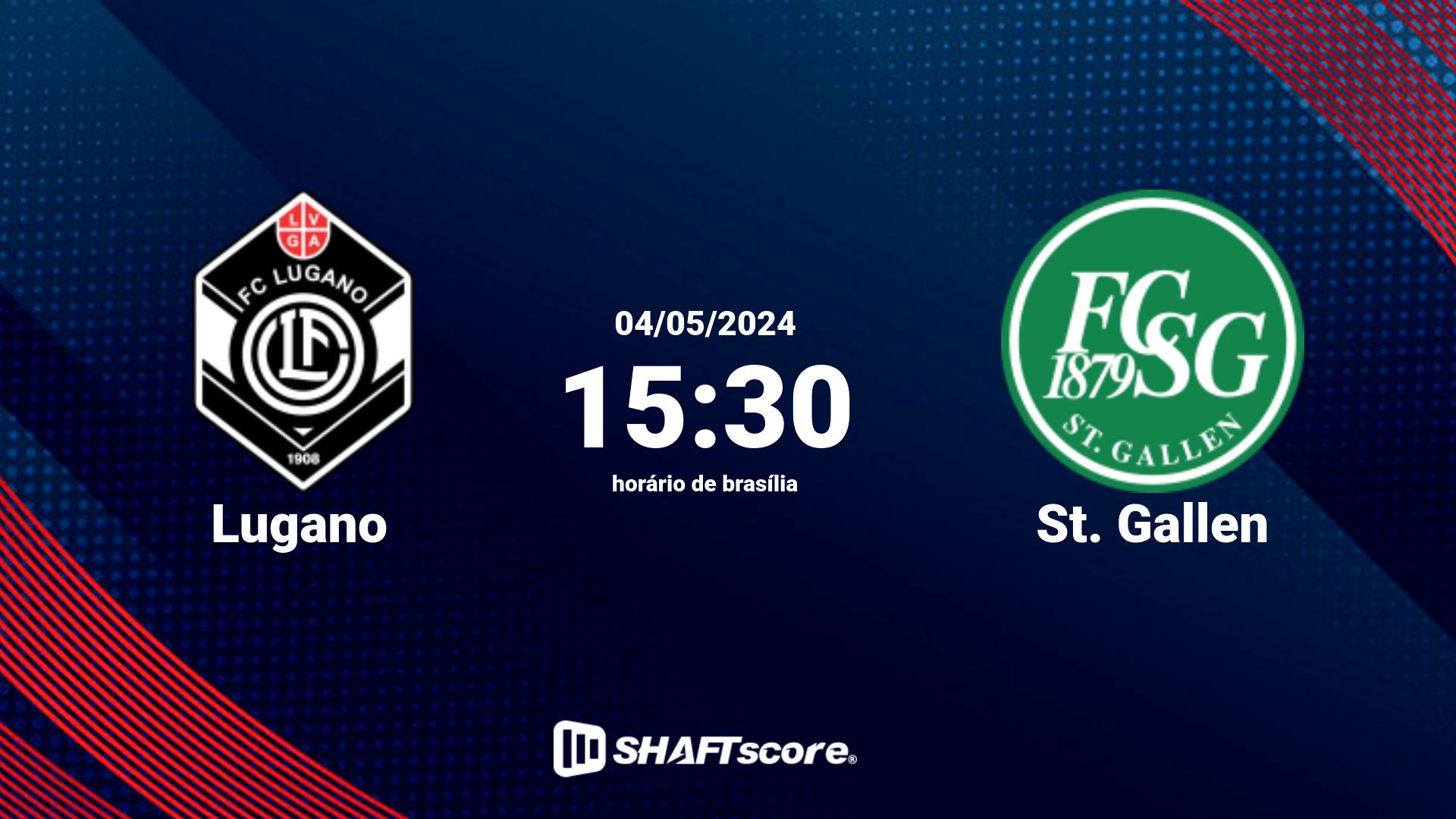 Estatísticas do jogo Lugano vs St. Gallen 04.05 15:30