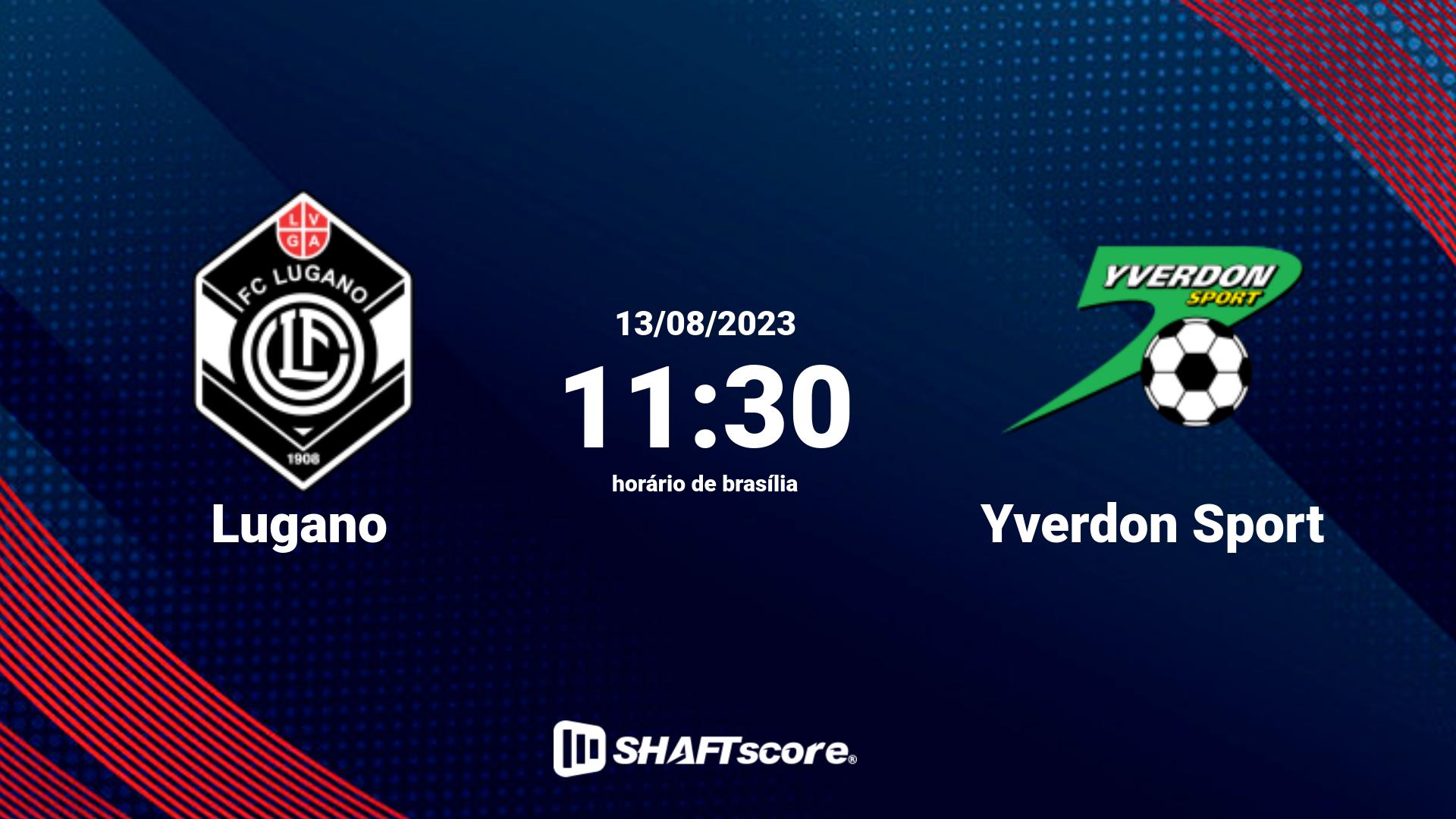 Estatísticas do jogo Lugano vs Yverdon Sport 13.08 11:30