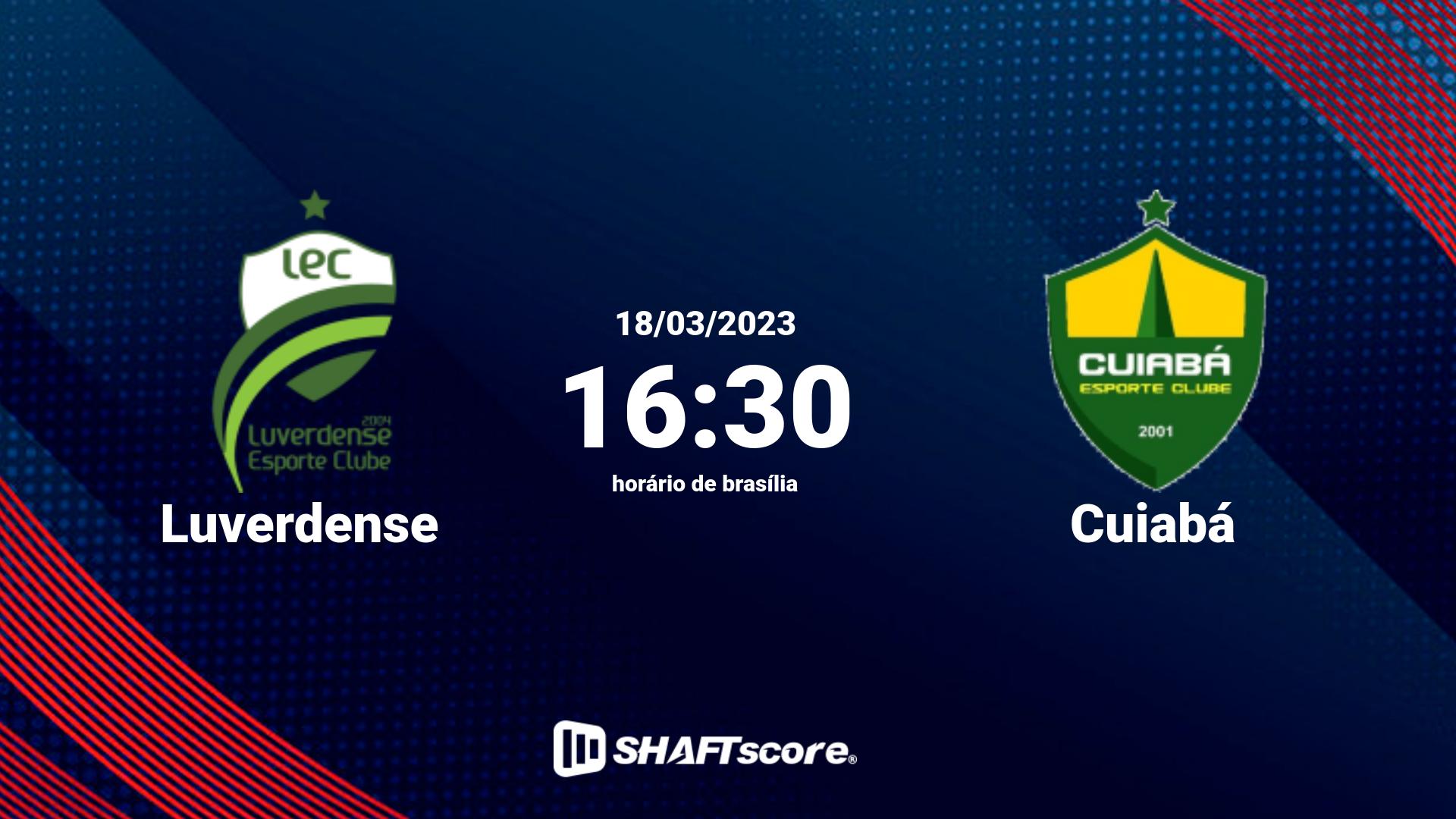 Estatísticas do jogo Luverdense vs Cuiabá 18.03 16:30