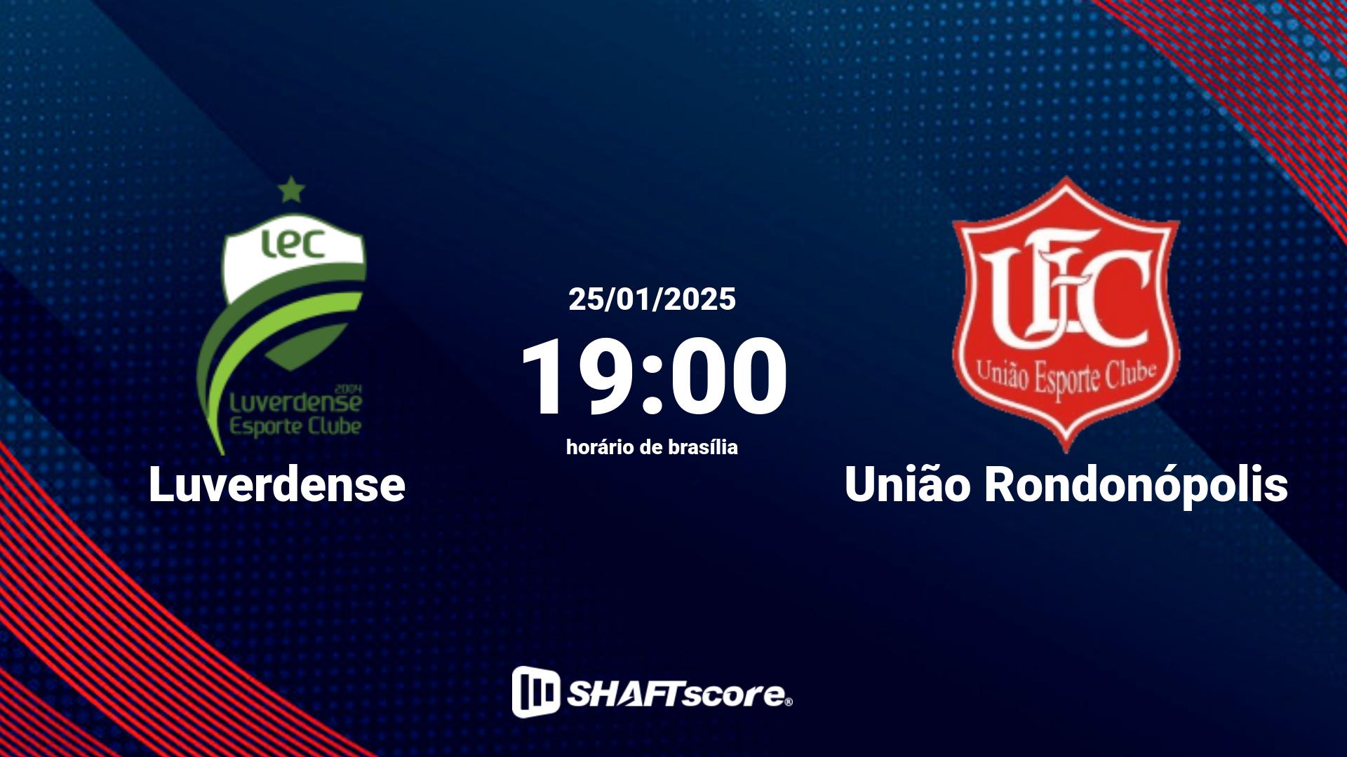 Estatísticas do jogo Luverdense vs União Rondonópolis 25.01 19:00