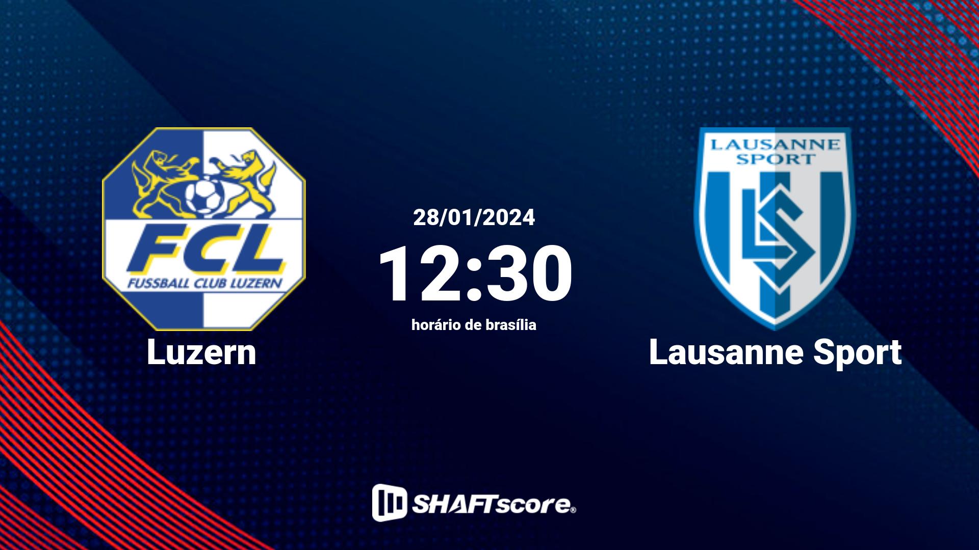 Estatísticas do jogo Luzern vs Lausanne Sport 28.01 12:30