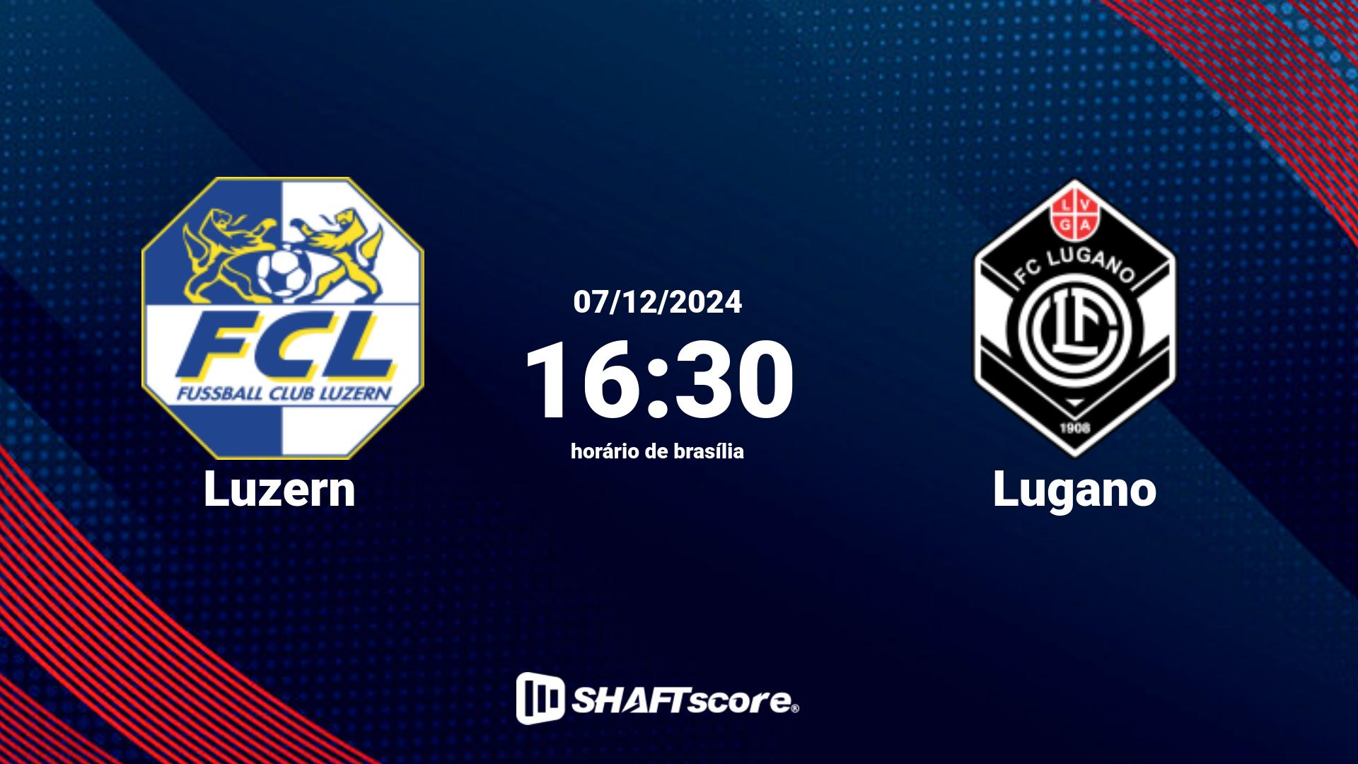 Estatísticas do jogo Luzern vs Lugano 07.12 16:30