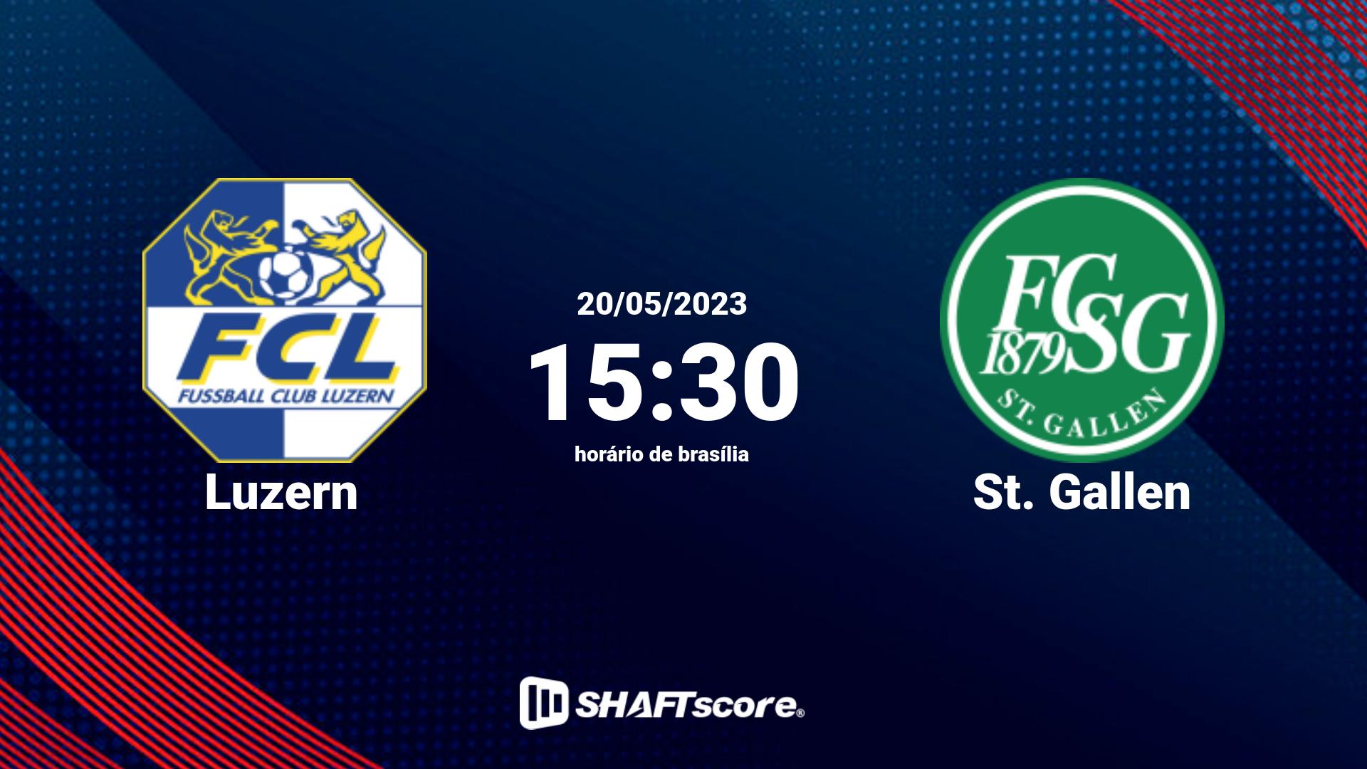 Estatísticas do jogo Luzern vs St. Gallen 20.05 15:30