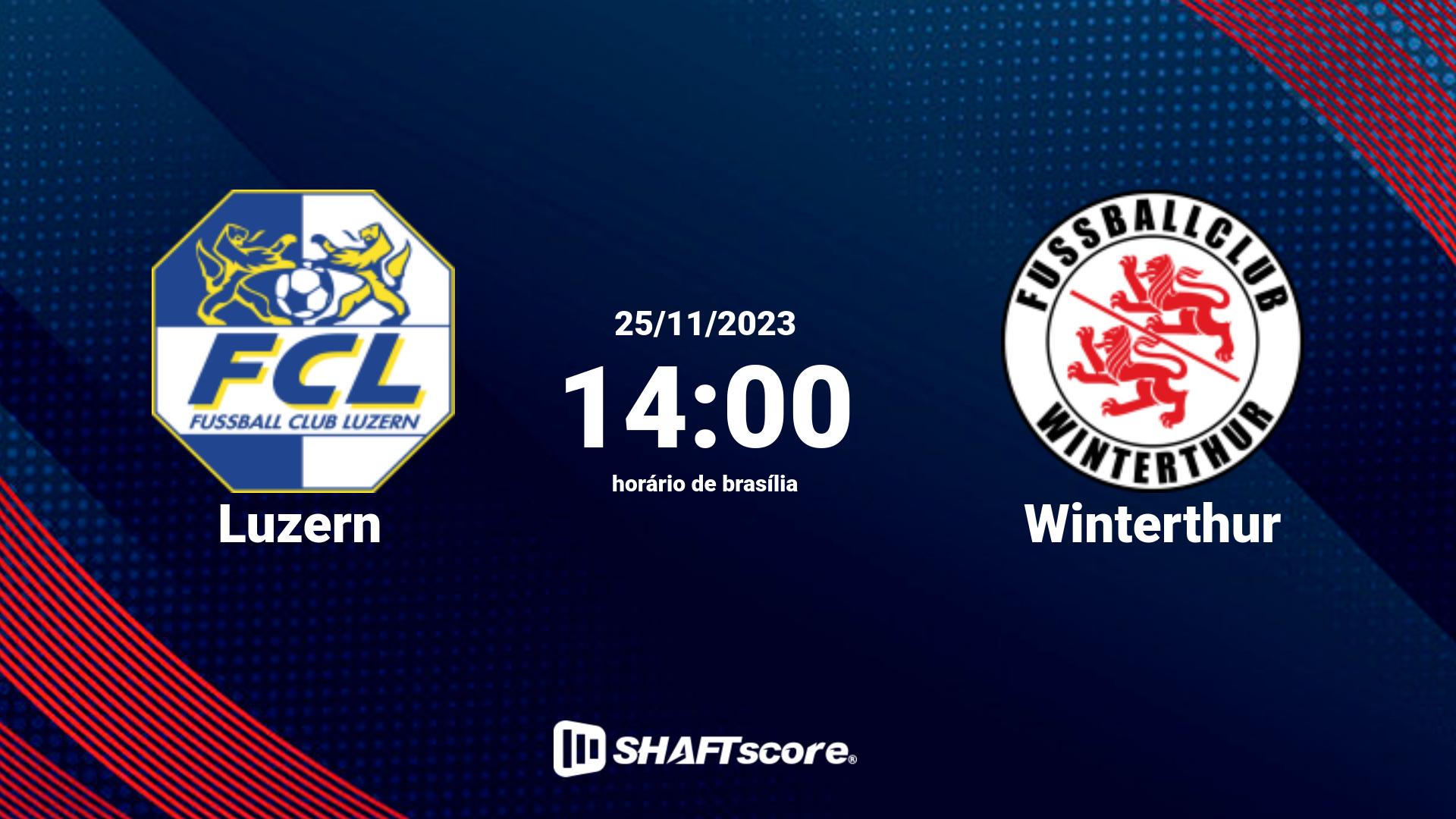 Estatísticas do jogo Luzern vs Winterthur 25.11 14:00