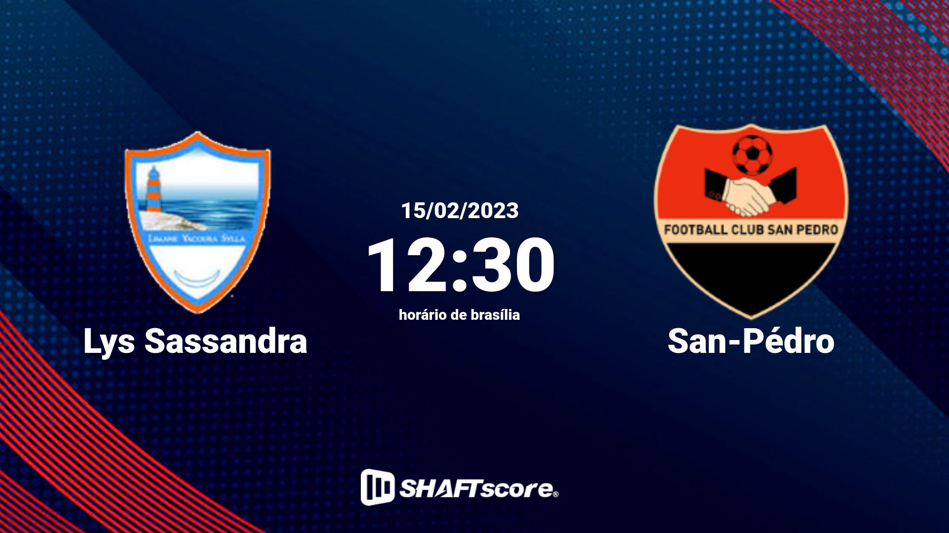 Estatísticas do jogo Lys Sassandra vs San-Pédro 15.02 12:30