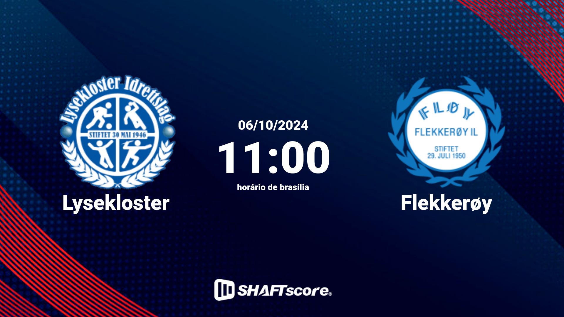 Estatísticas do jogo Lysekloster vs Flekkerøy 06.10 11:00