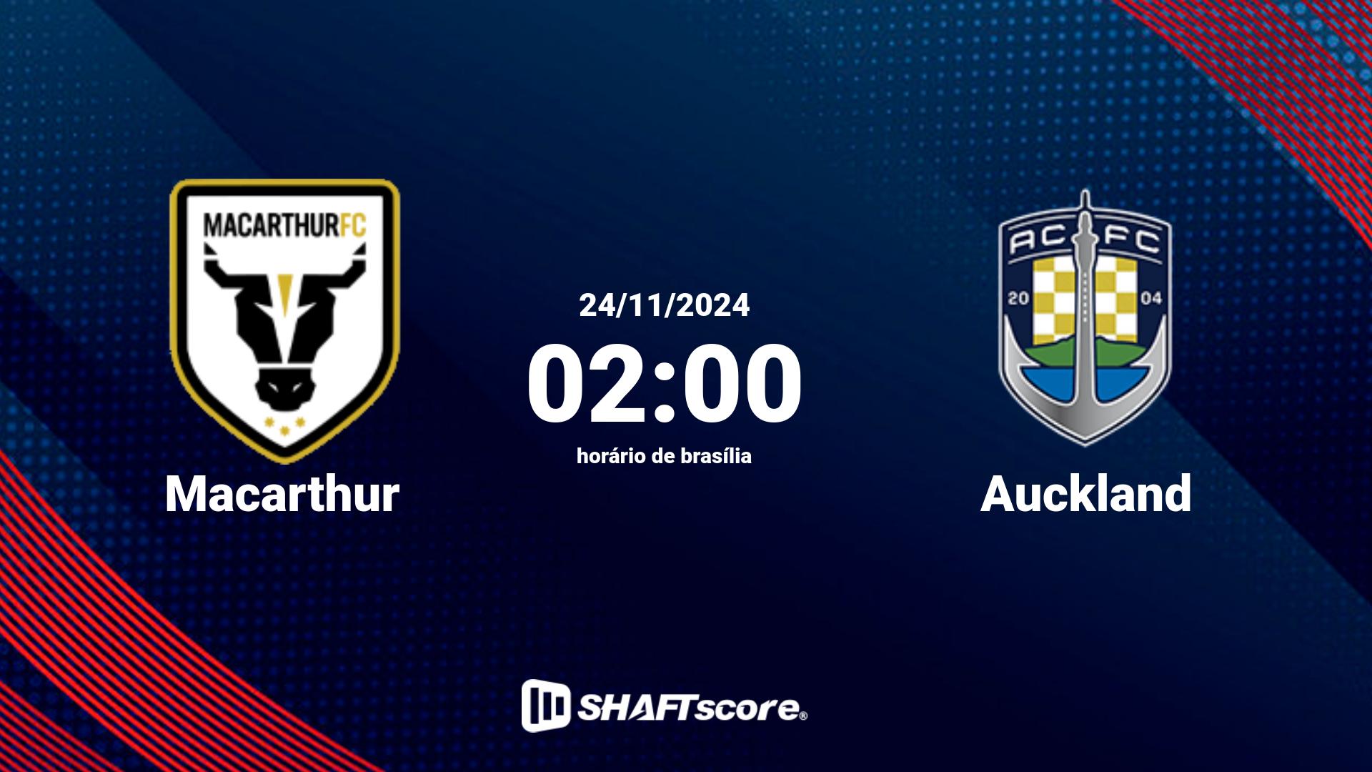 Estatísticas do jogo Macarthur vs Auckland 24.11 02:00