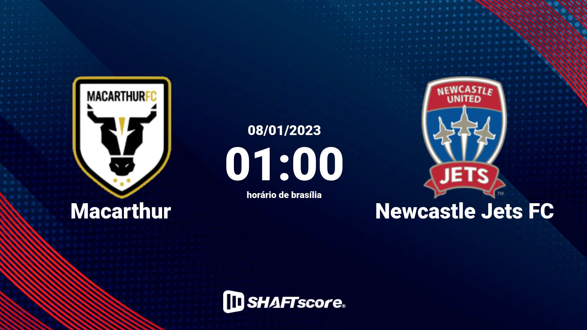 Estatísticas do jogo Macarthur vs Newcastle Jets FC 08.01 01:00