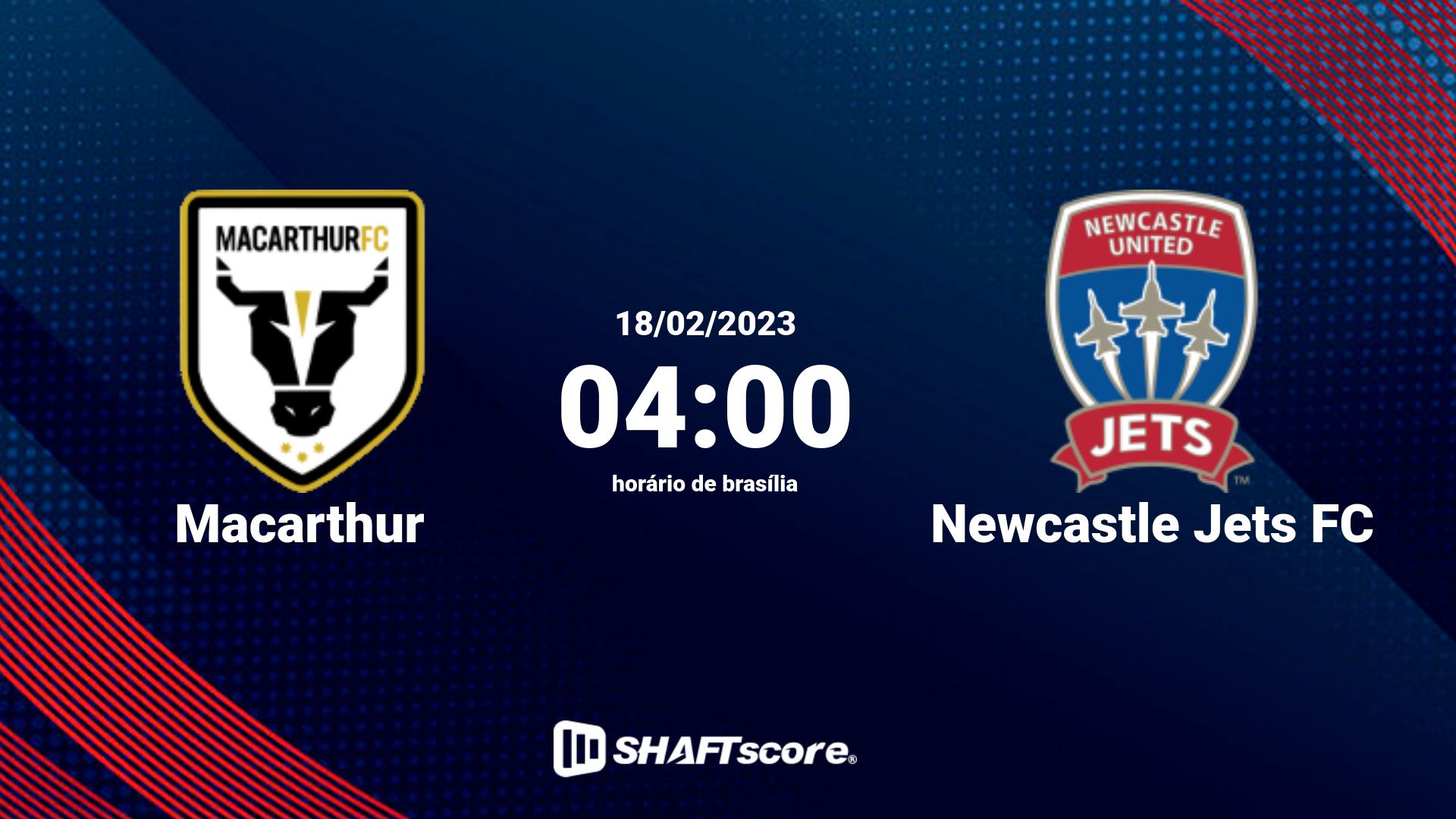 Estatísticas do jogo Macarthur vs Newcastle Jets FC 18.02 04:00