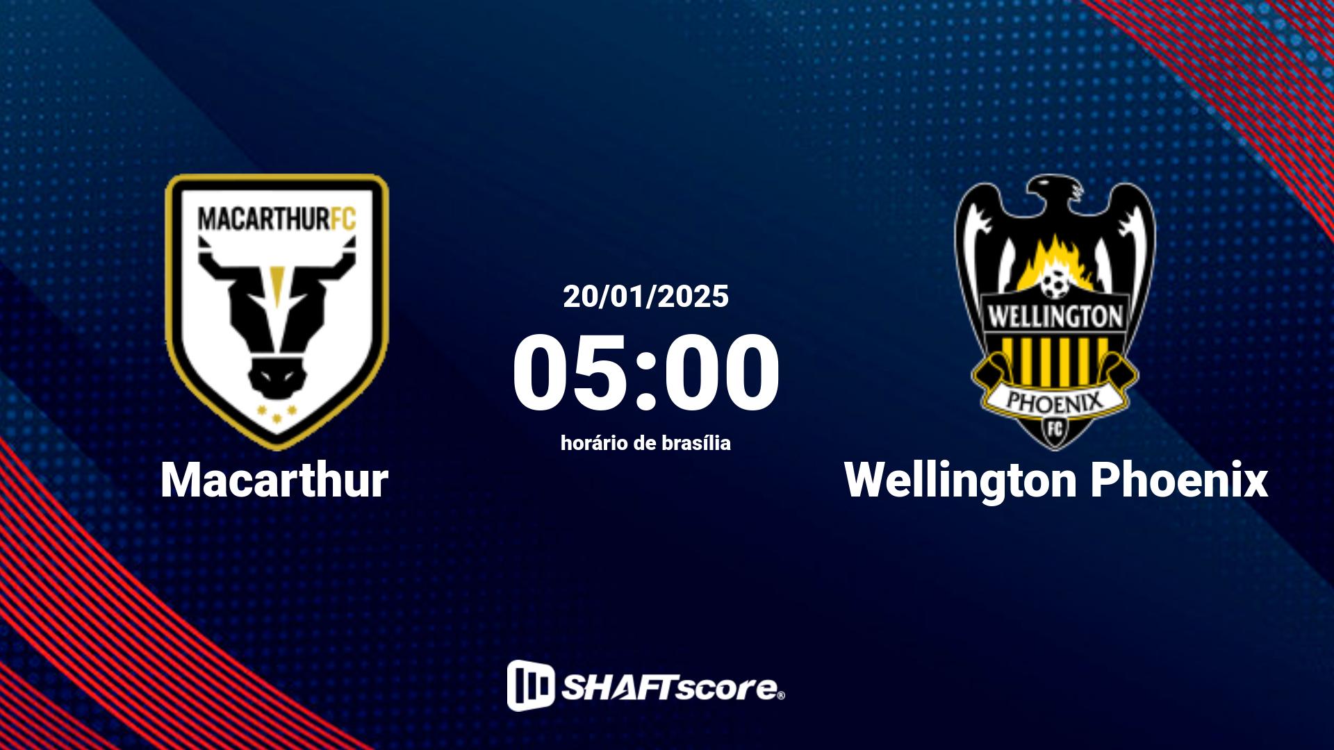 Estatísticas do jogo Macarthur vs Wellington Phoenix 20.01 05:00