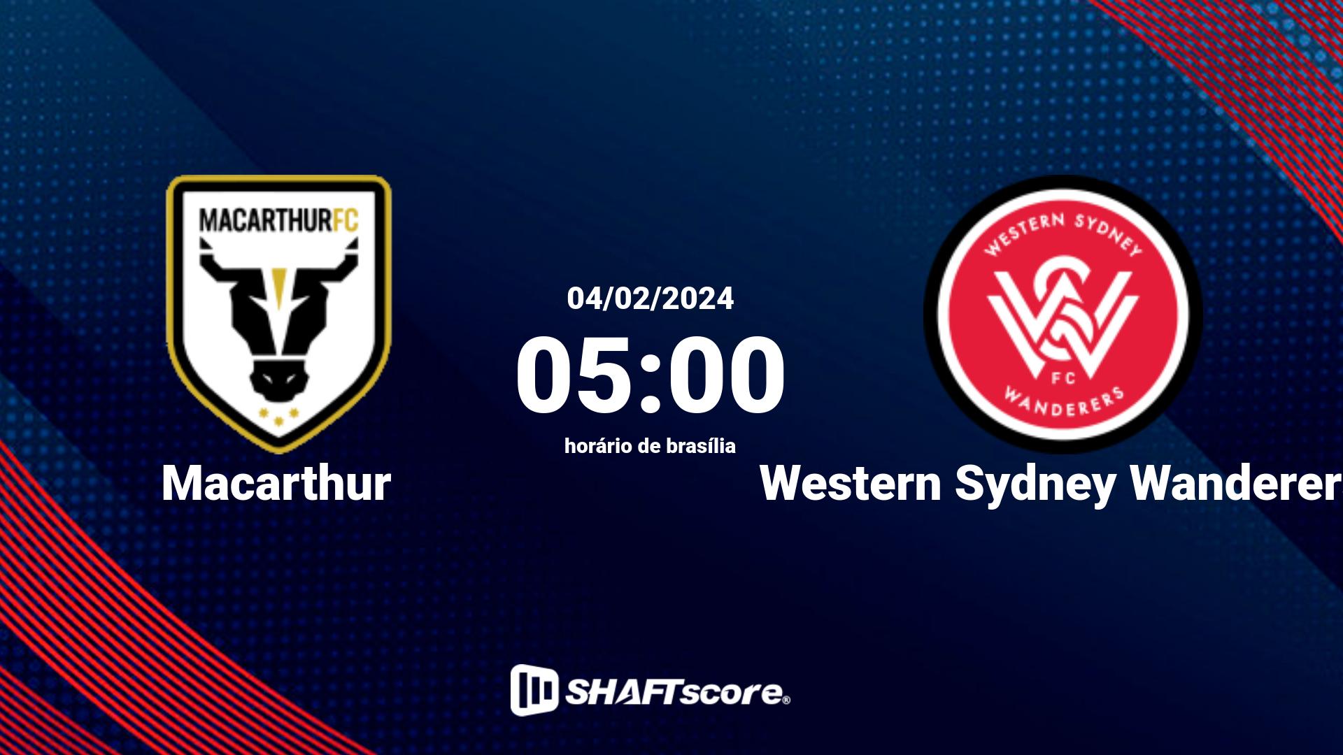 Estatísticas do jogo Macarthur vs Western Sydney Wanderers 04.02 05:00