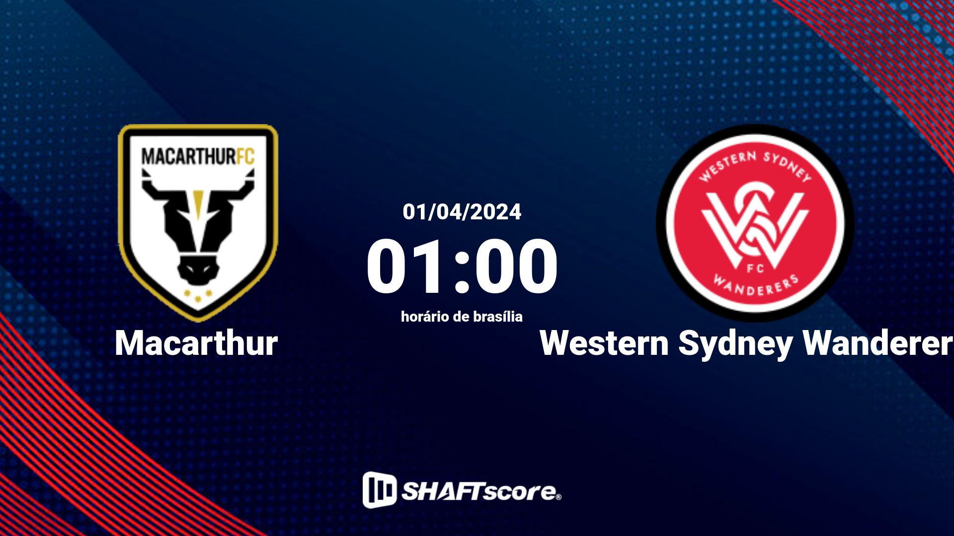 Estatísticas do jogo Macarthur vs Western Sydney Wanderers 01.04 01:00