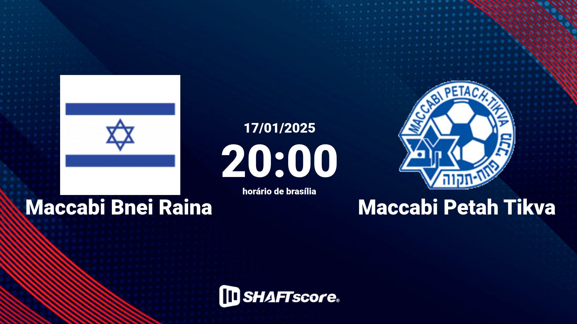 Estatísticas do jogo Maccabi Bnei Raina vs Maccabi Petah Tikva 17.01 20:00