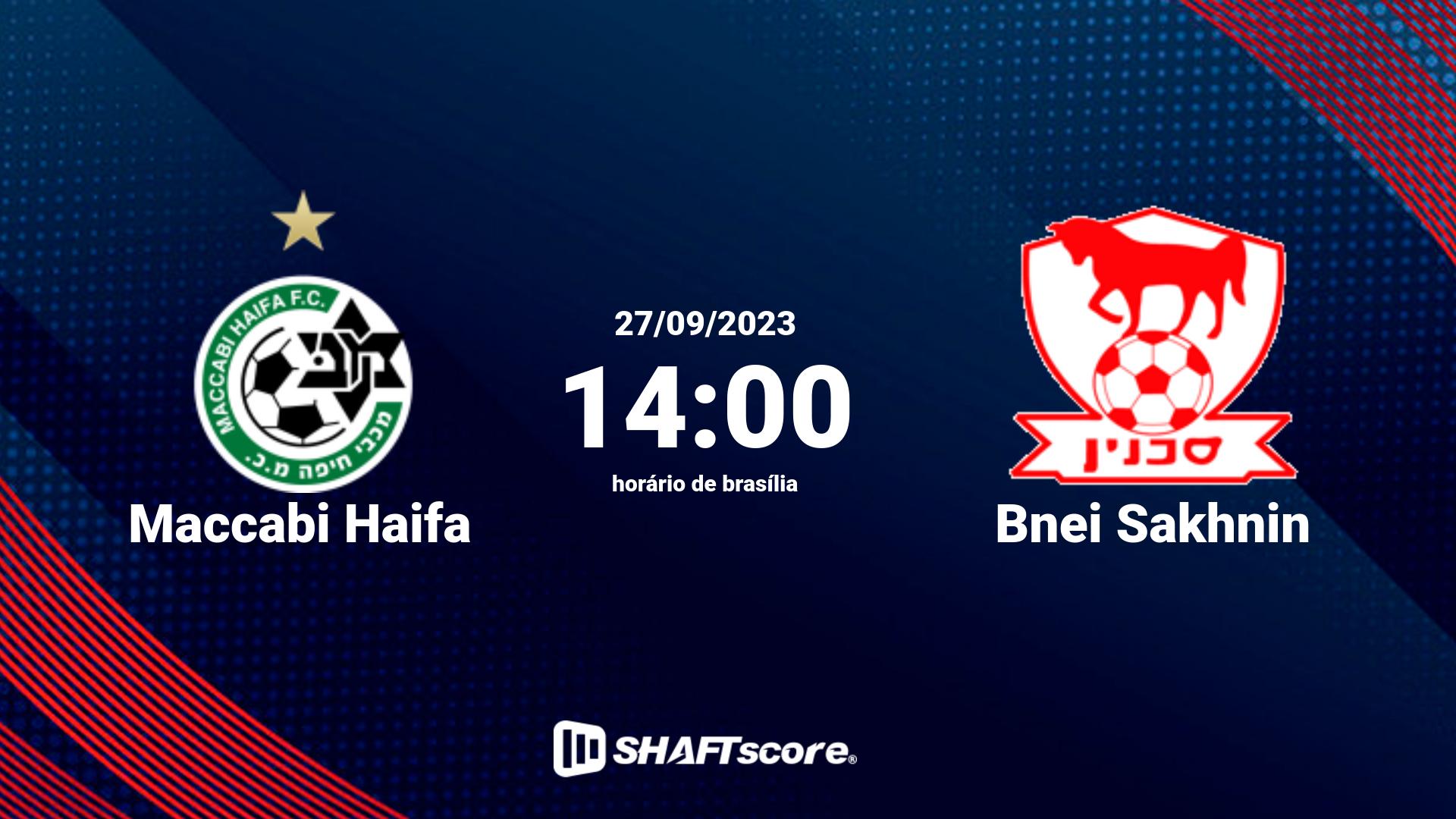 Estatísticas do jogo Maccabi Haifa vs Bnei Sakhnin 27.09 14:00