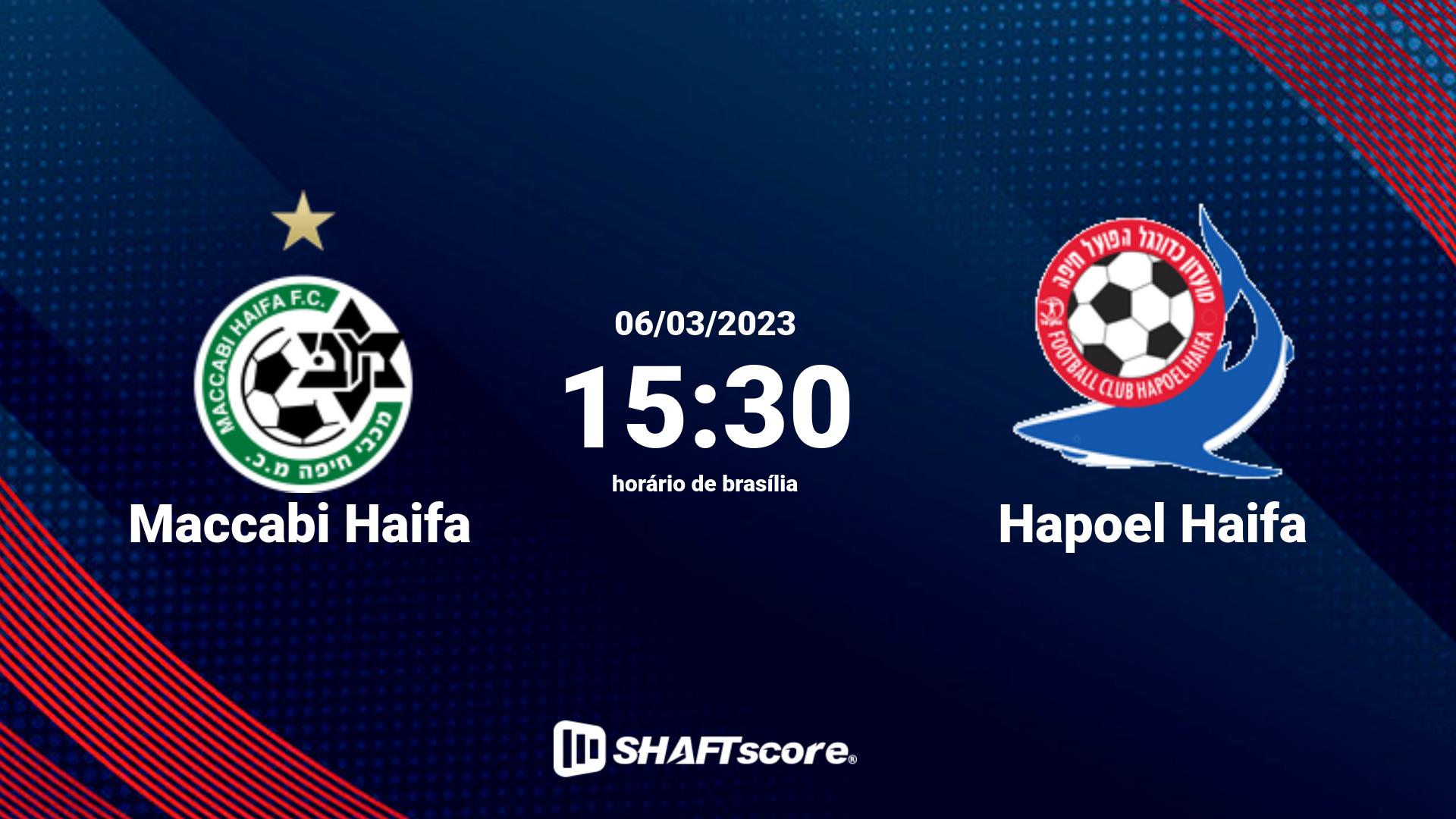 Estatísticas do jogo Maccabi Haifa vs Hapoel Haifa 06.03 15:30