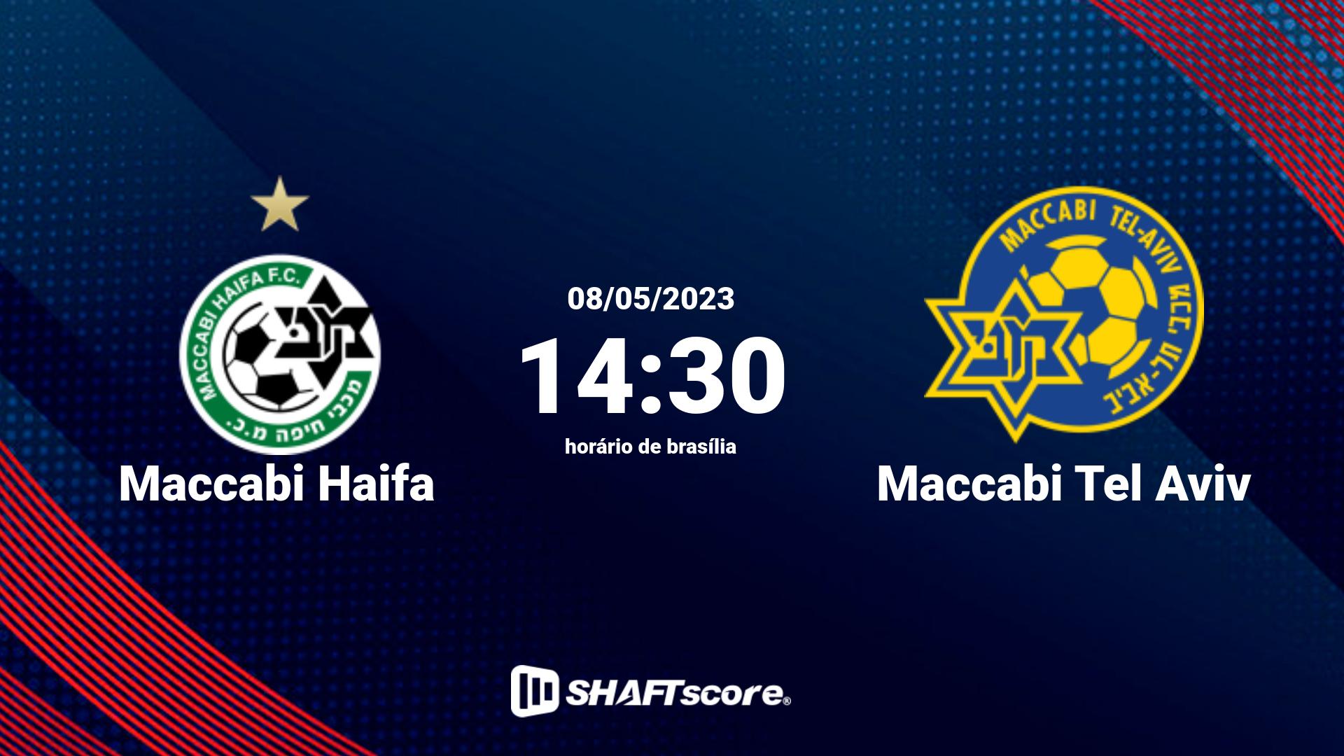 Estatísticas do jogo Maccabi Haifa vs Maccabi Tel Aviv 08.05 14:30