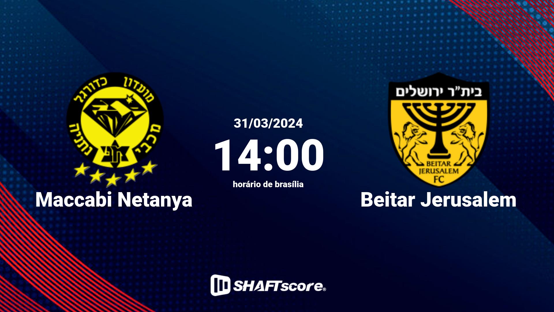 Estatísticas do jogo Maccabi Netanya vs Beitar Jerusalem 31.03 14:00