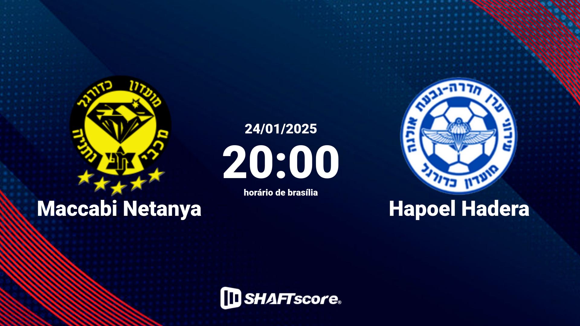 Estatísticas do jogo Maccabi Netanya vs Hapoel Hadera 24.01 20:00