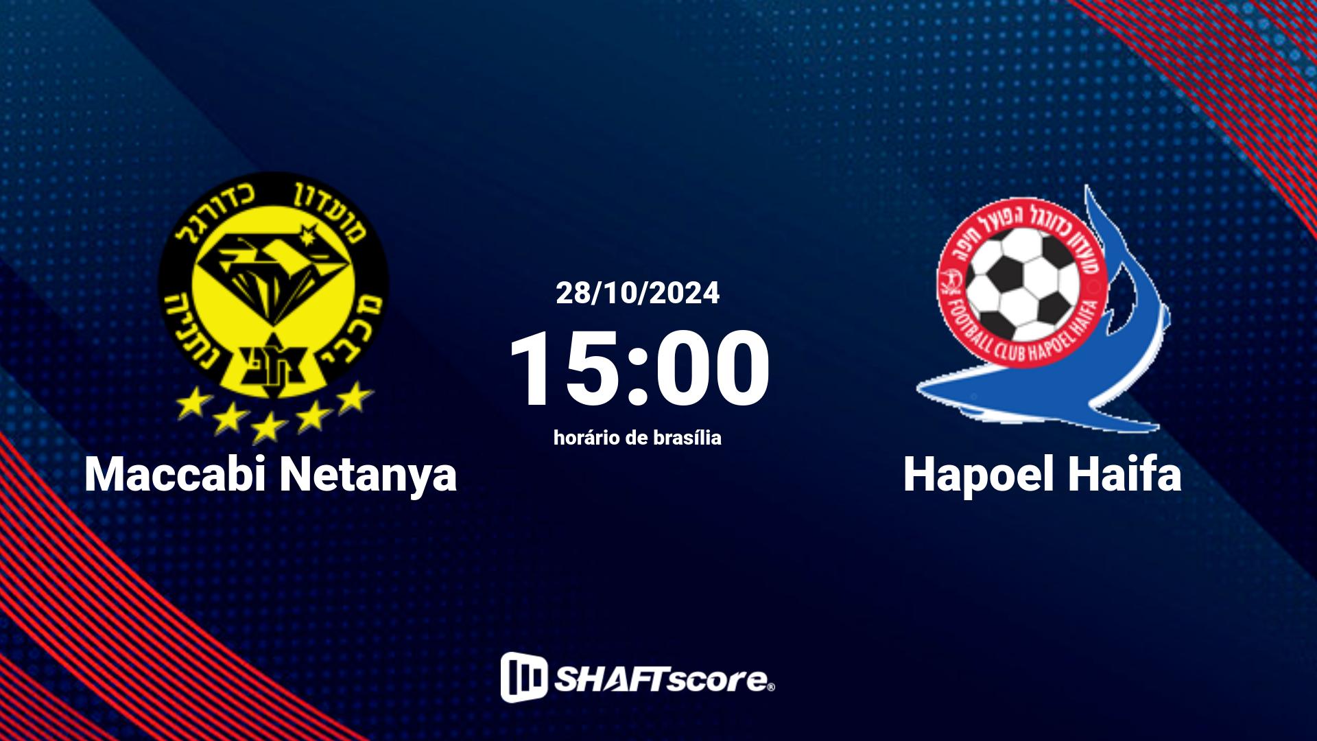 Estatísticas do jogo Maccabi Netanya vs Hapoel Haifa 28.10 15:00