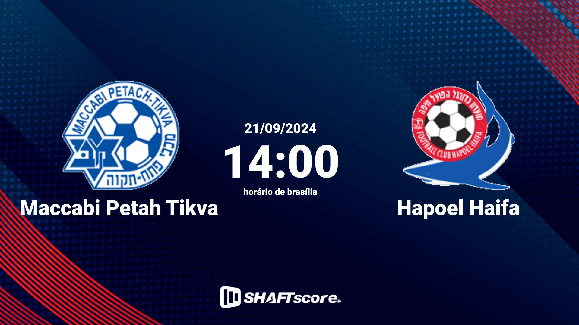 Estatísticas do jogo Maccabi Petah Tikva vs Hapoel Haifa 21.09 14:00