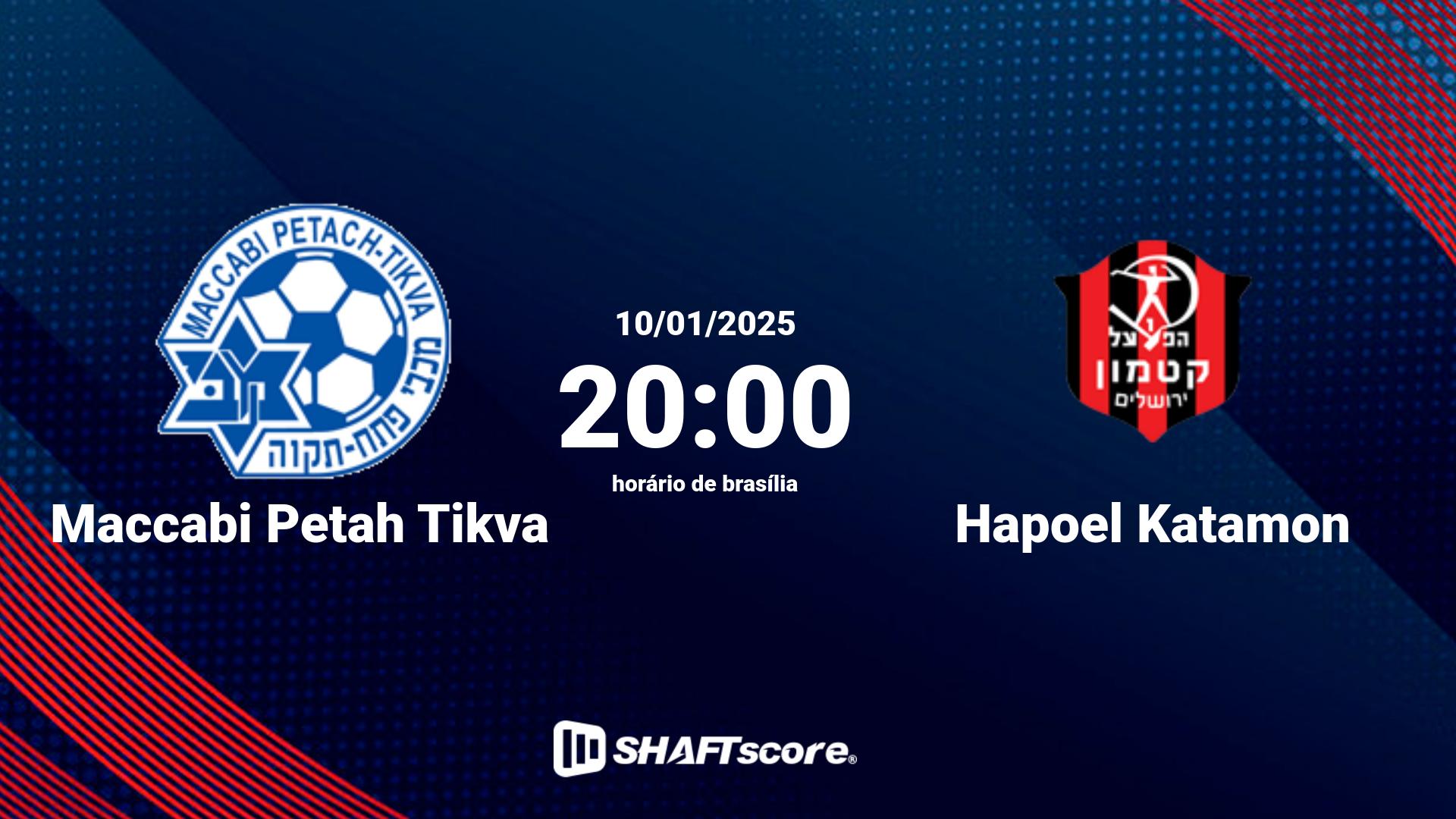 Estatísticas do jogo Maccabi Petah Tikva vs Hapoel Katamon 10.01 20:00