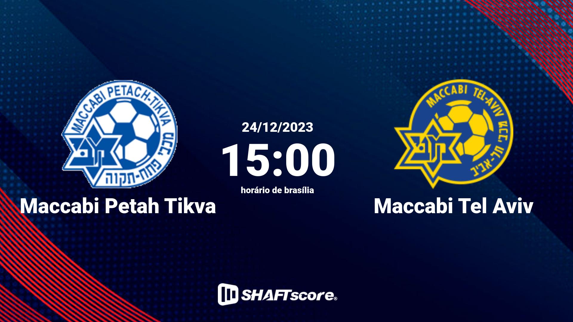 Estatísticas do jogo Maccabi Petah Tikva vs Maccabi Tel Aviv 24.12 15:00