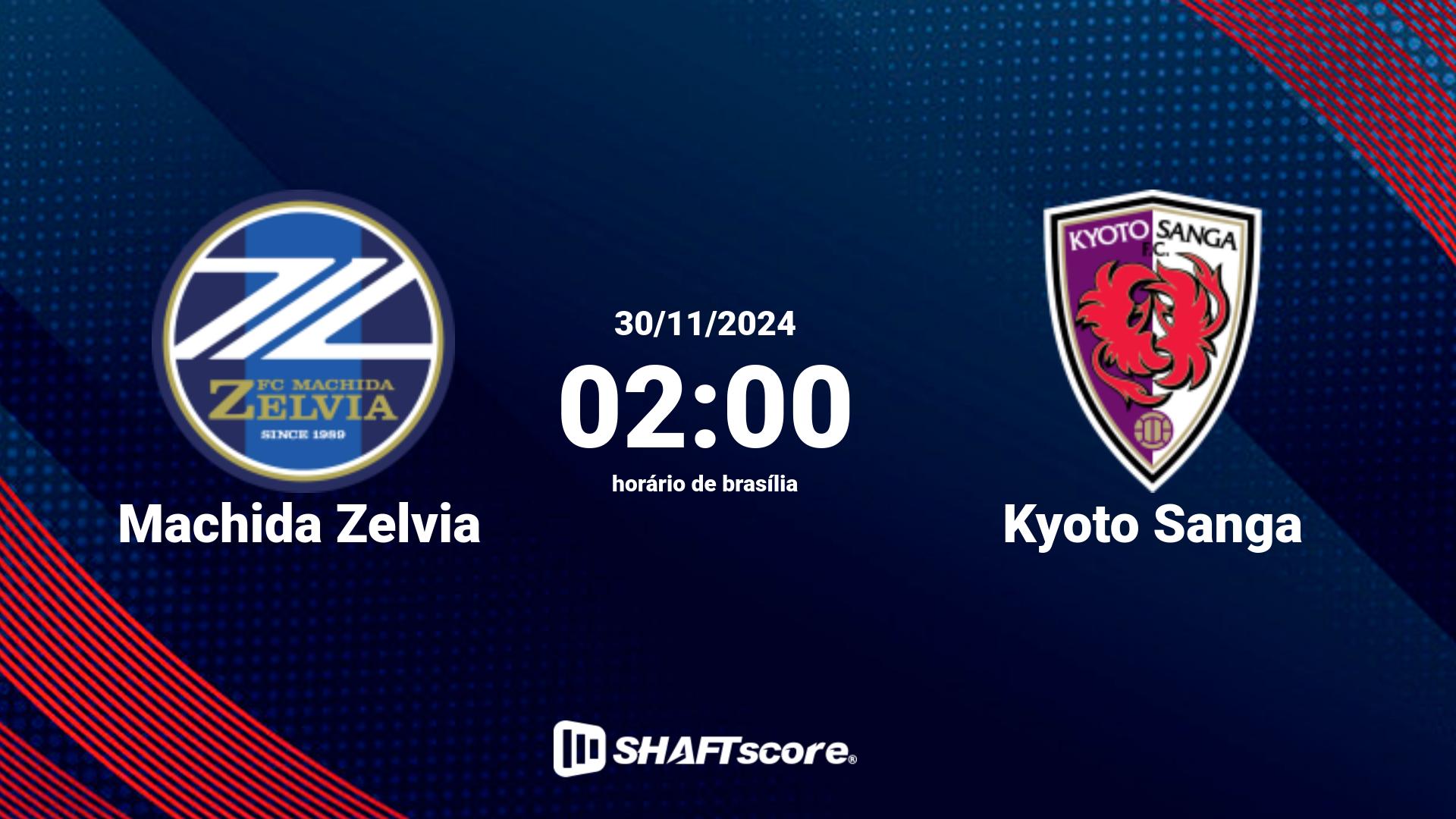 Estatísticas do jogo Machida Zelvia vs Kyoto Sanga 30.11 02:00