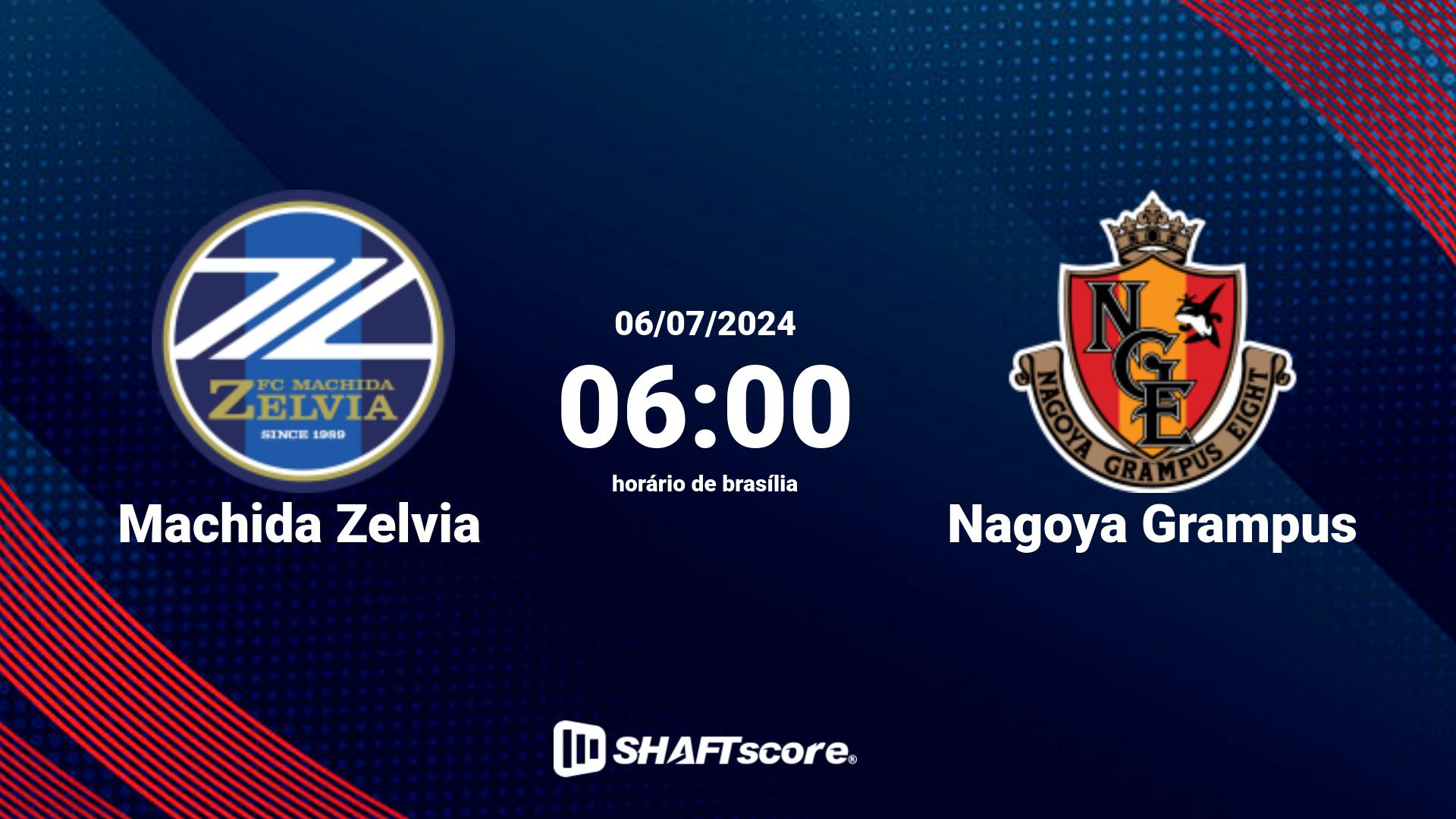 Estatísticas do jogo Machida Zelvia vs Nagoya Grampus 06.07 06:00