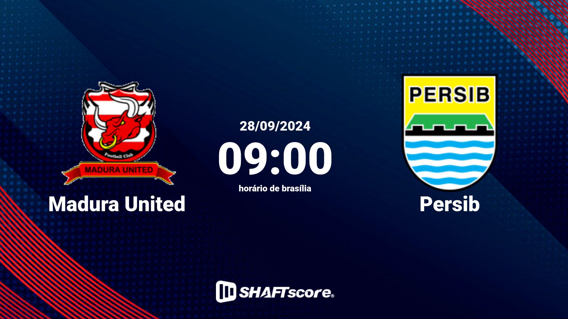 Estatísticas do jogo Madura United vs Persib 28.09 09:00