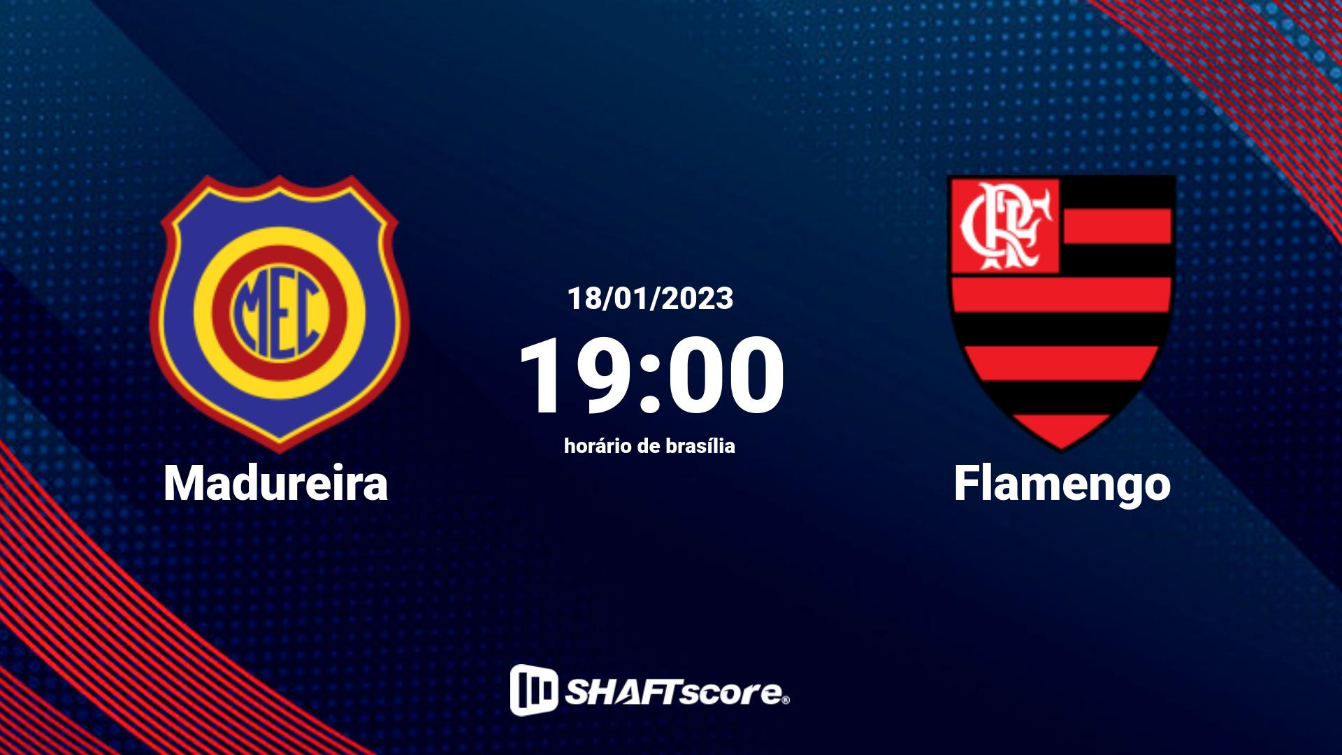 Estatísticas do jogo Madureira vs Flamengo 18.01 19:00