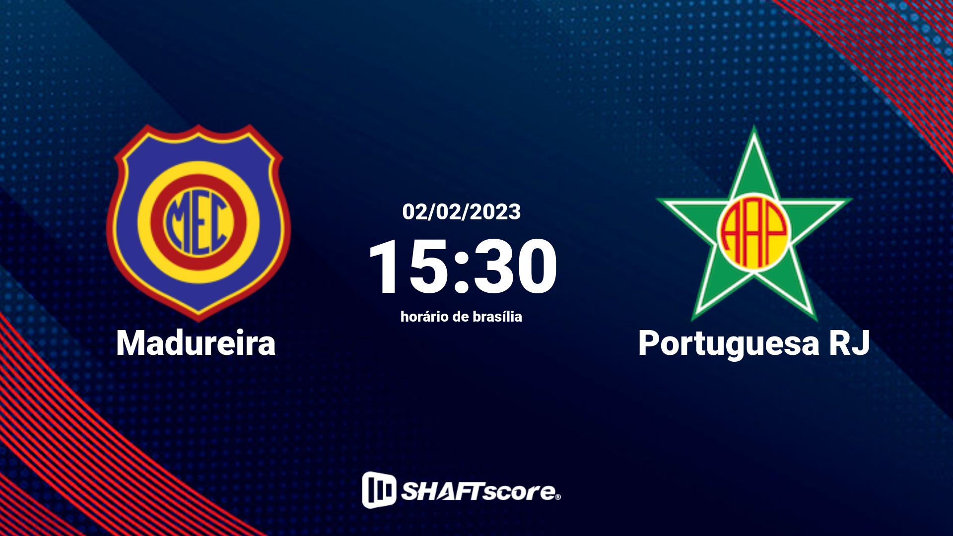 Estatísticas do jogo Madureira vs Portuguesa RJ 02.02 15:30