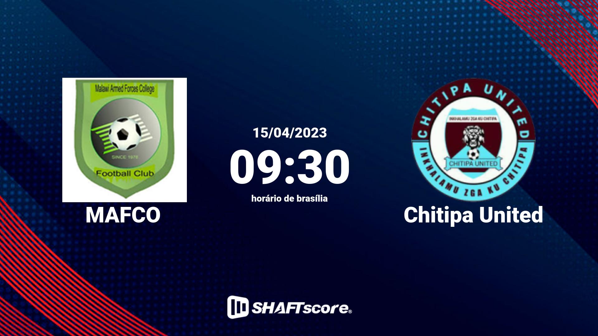 Estatísticas do jogo MAFCO vs Chitipa United 15.04 09:30