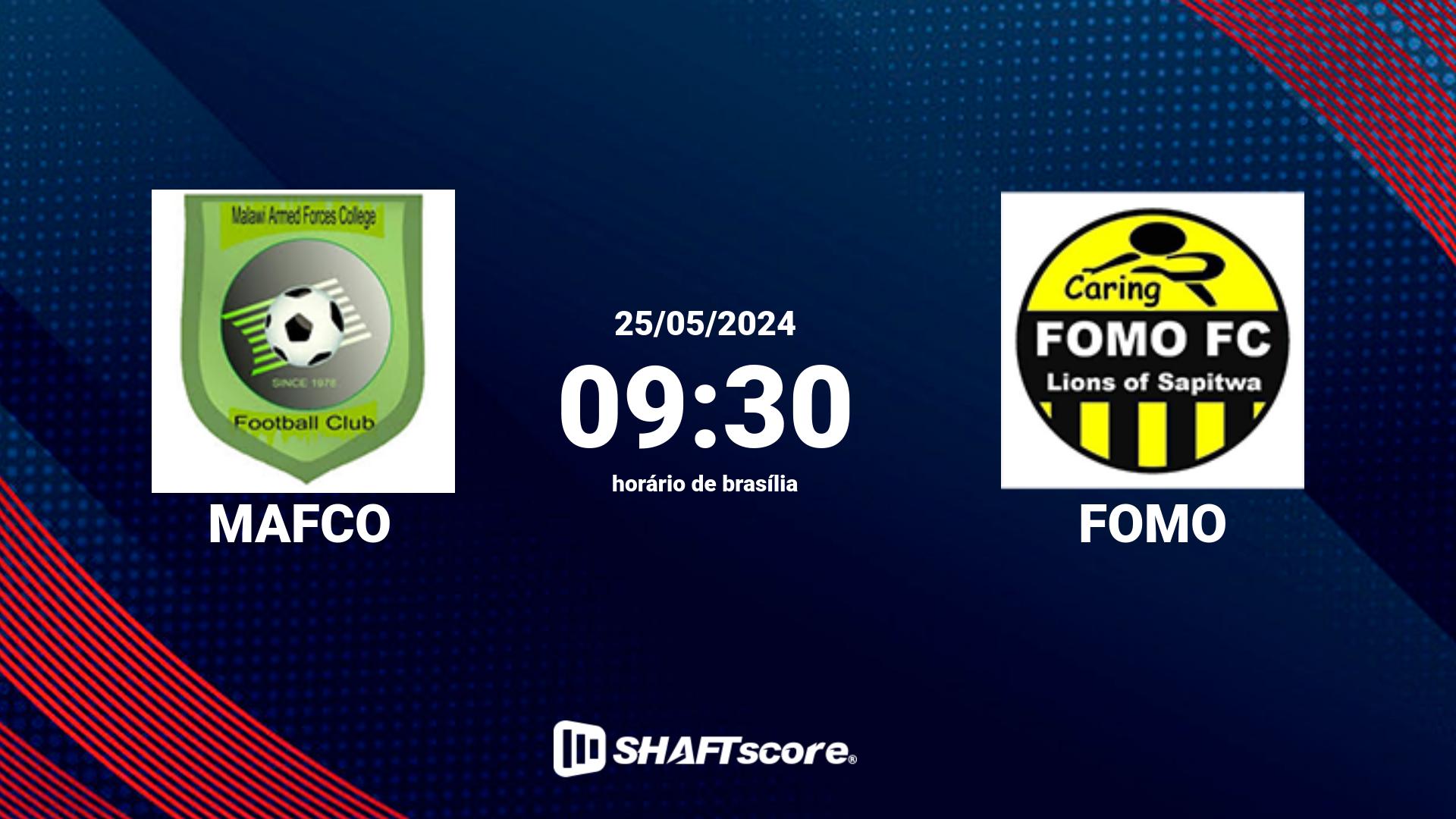 Estatísticas do jogo MAFCO vs FOMO 25.05 09:30