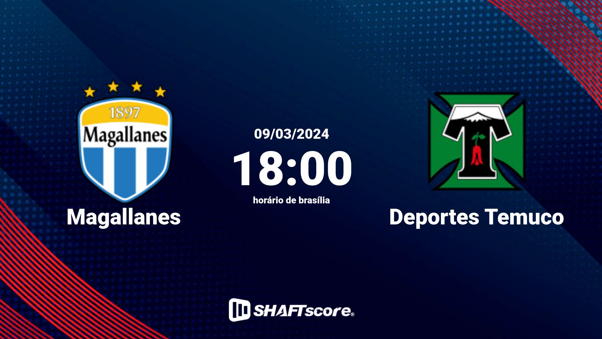 Estatísticas do jogo Magallanes vs Deportes Temuco 09.03 18:00