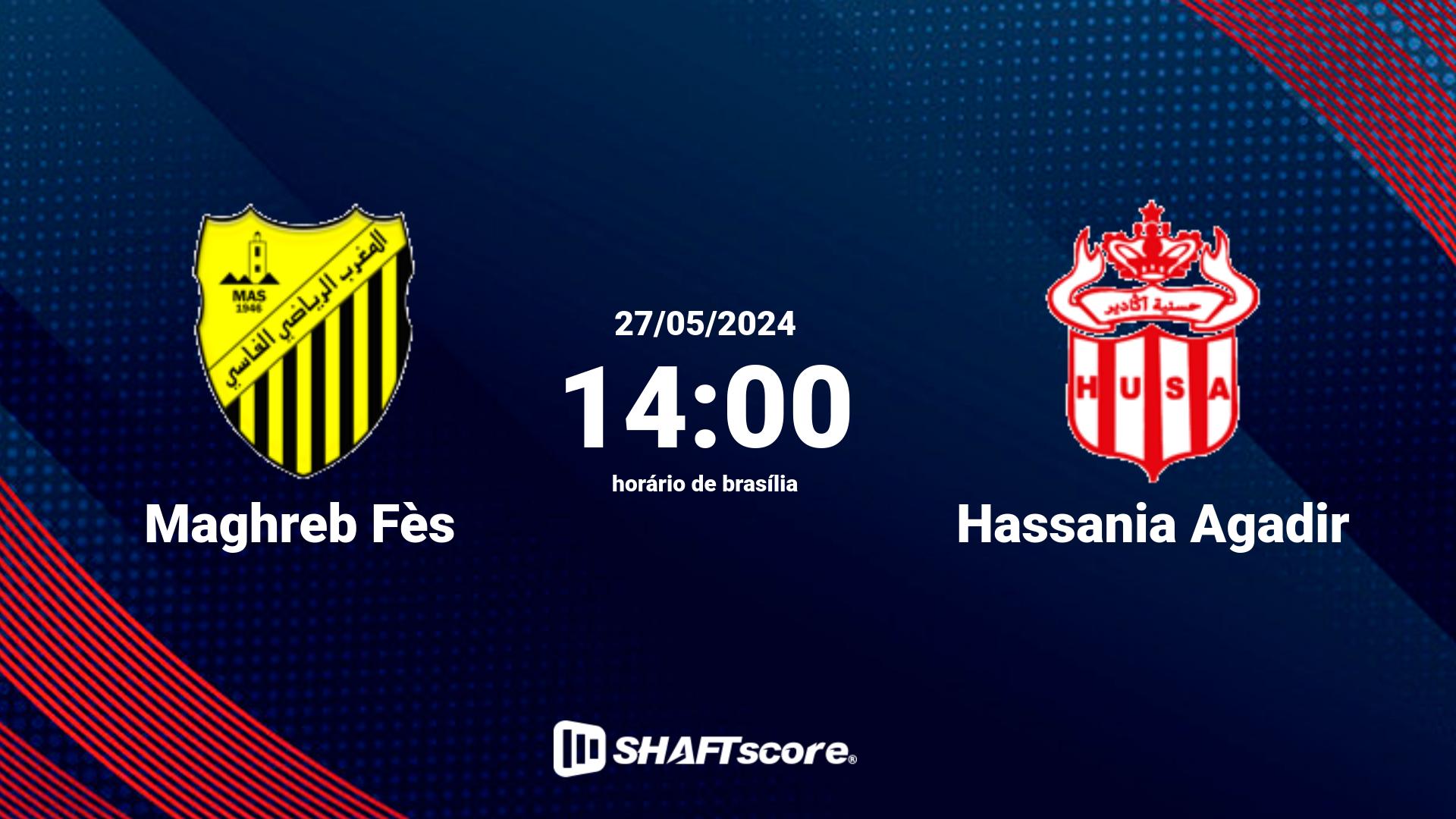 Estatísticas do jogo Maghreb Fès vs Hassania Agadir 27.05 14:00