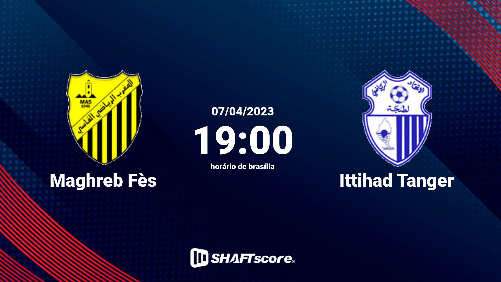 Estatísticas do jogo Maghreb Fès vs Ittihad Tanger 07.04 19:00