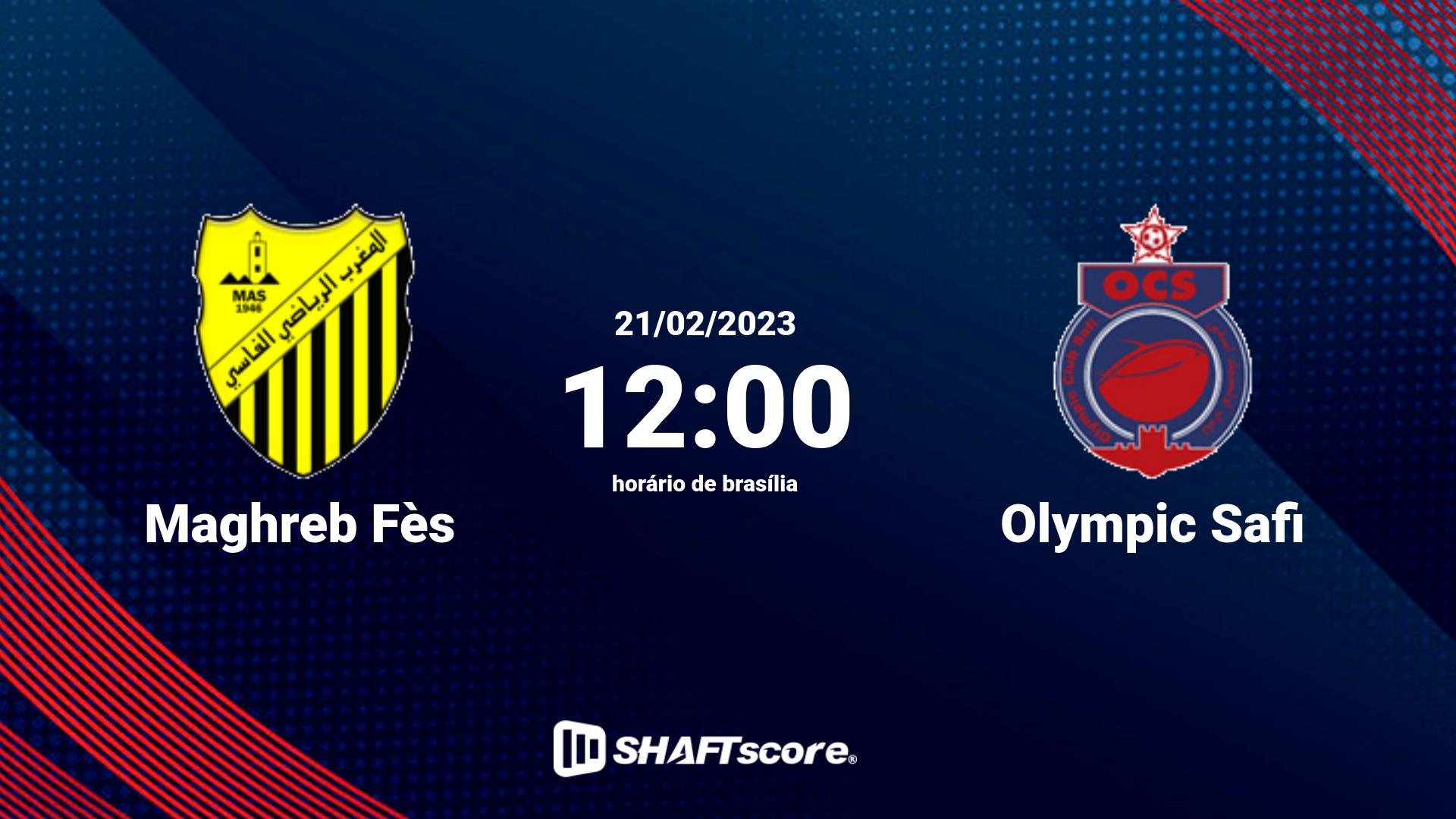 Estatísticas do jogo Maghreb Fès vs Olympic Safi 21.02 12:00