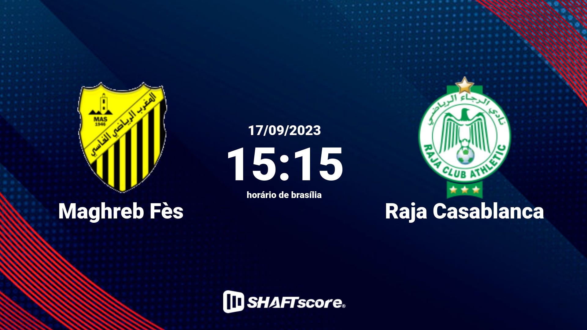 Estatísticas do jogo Maghreb Fès vs Raja Casablanca 17.09 15:15