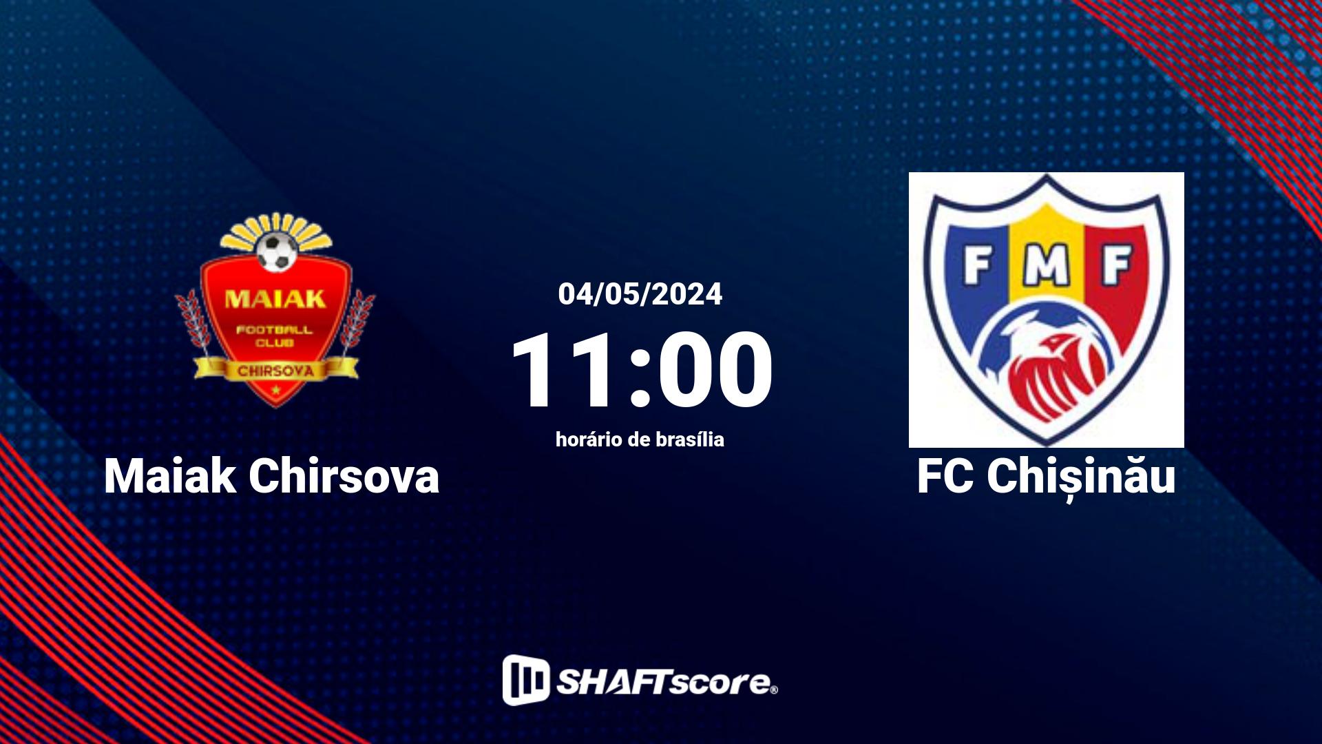 Estatísticas do jogo Maiak Chirsova vs FC Chișinău 04.05 11:00