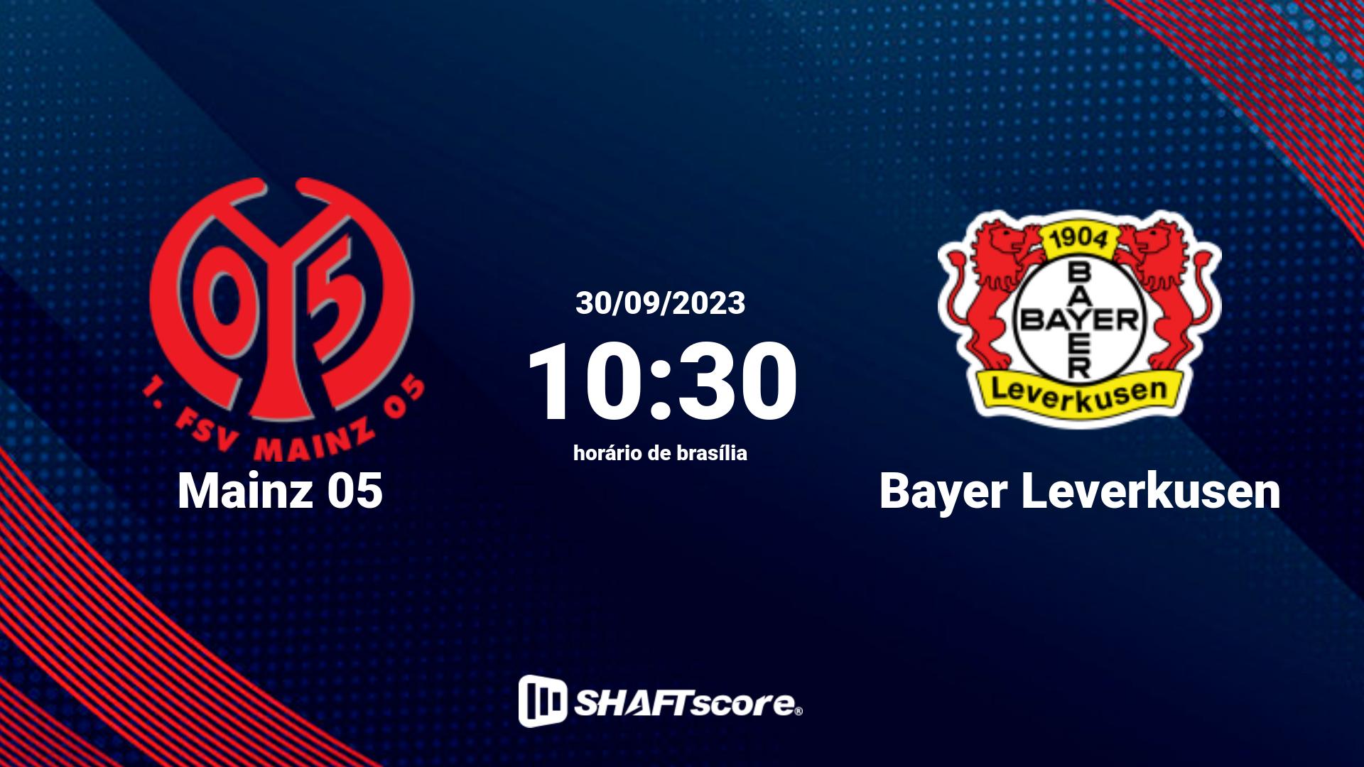 Estatísticas do jogo Mainz 05 vs Bayer Leverkusen 30.09 10:30