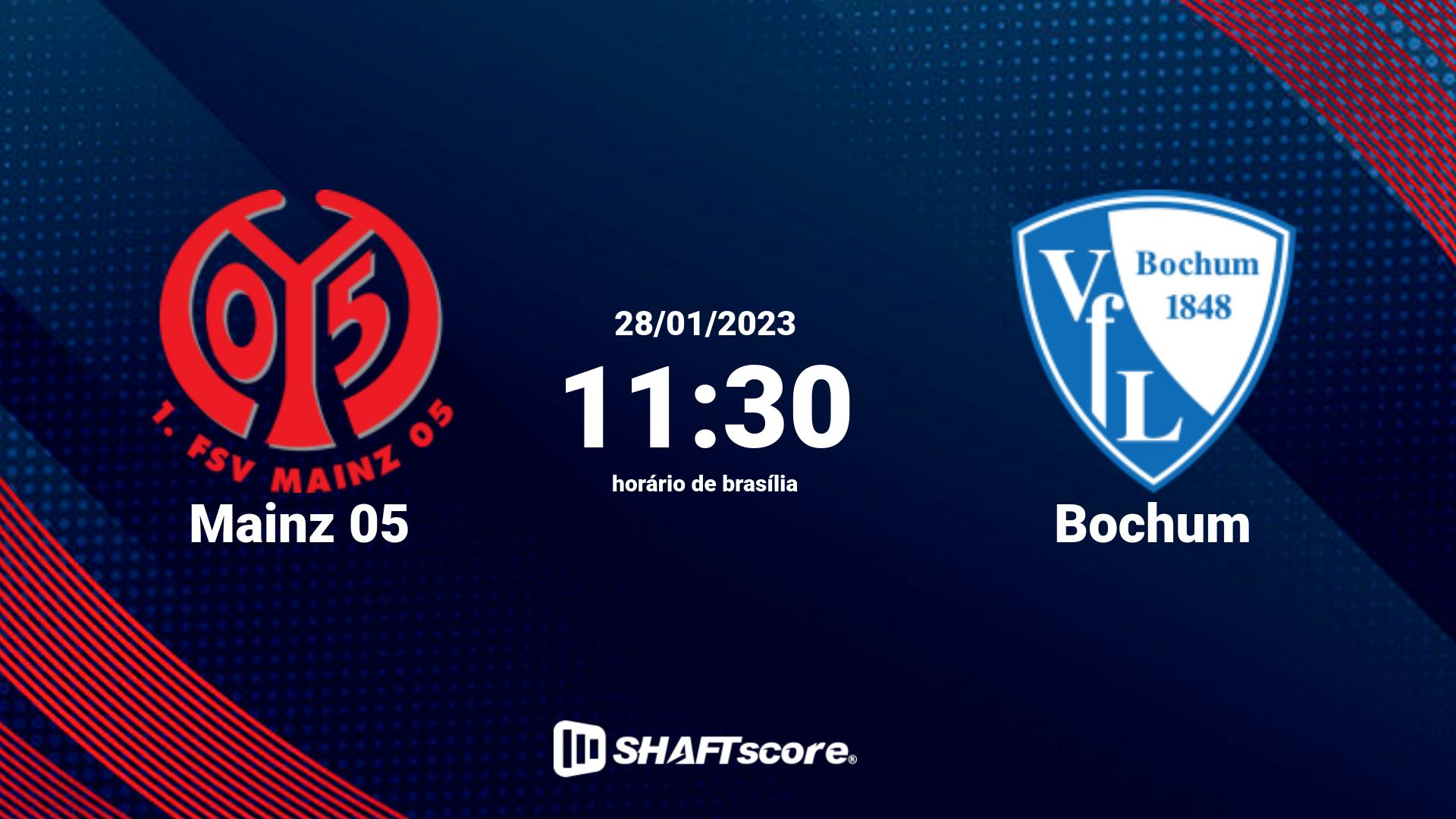 Estatísticas do jogo Mainz 05 vs Bochum 28.01 11:30